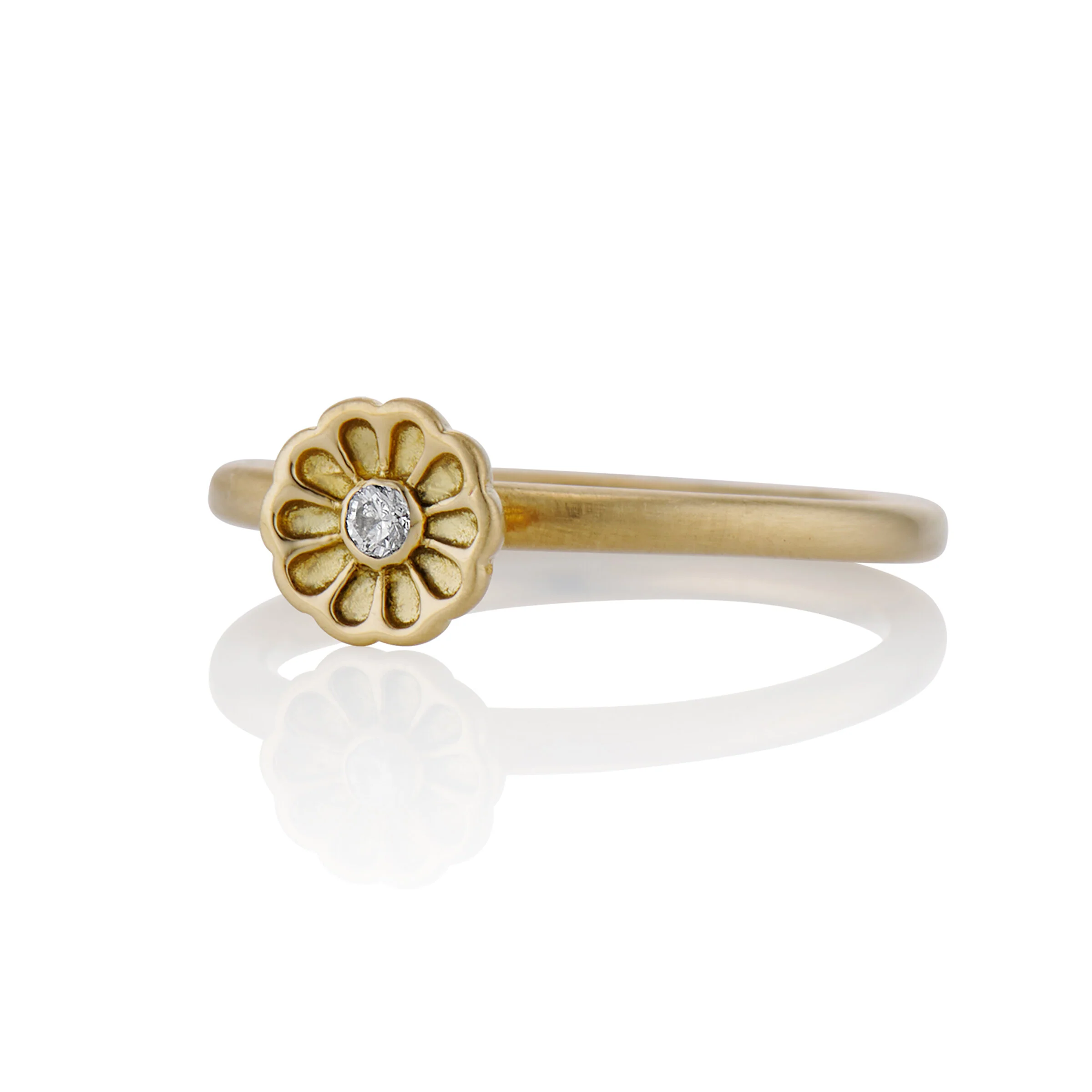 18k Gold Daisy Ring - Image 2