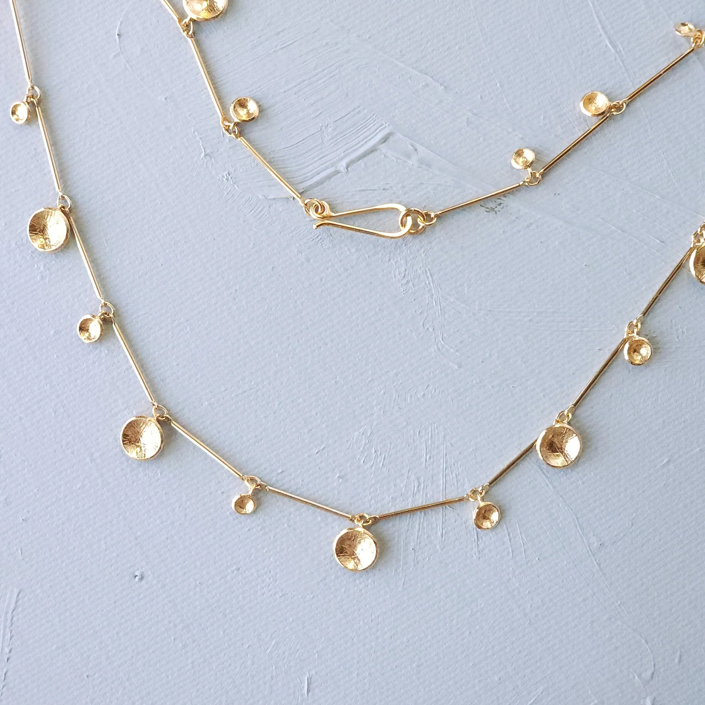 18k Vermeil Carved Cup Necklace - Image 2