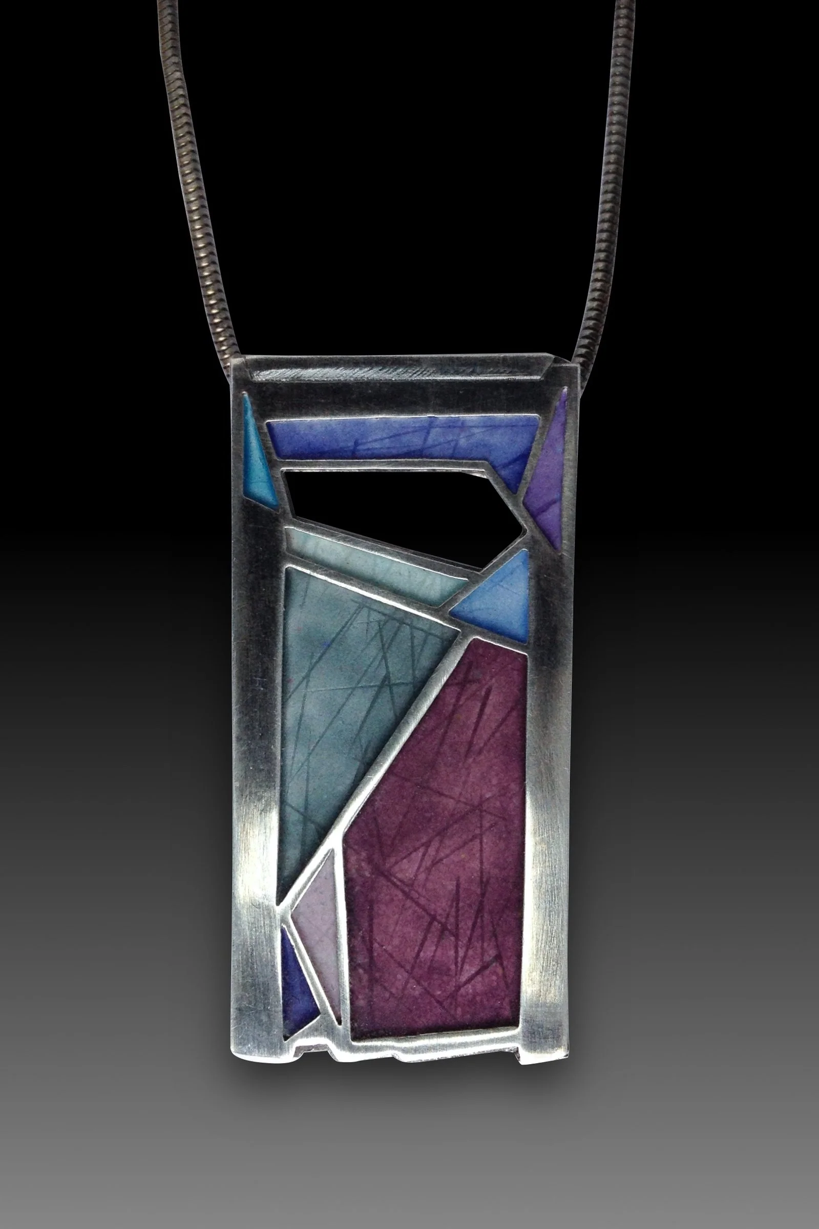 Acadia Pendant No. 455 - Burgundy/Coal