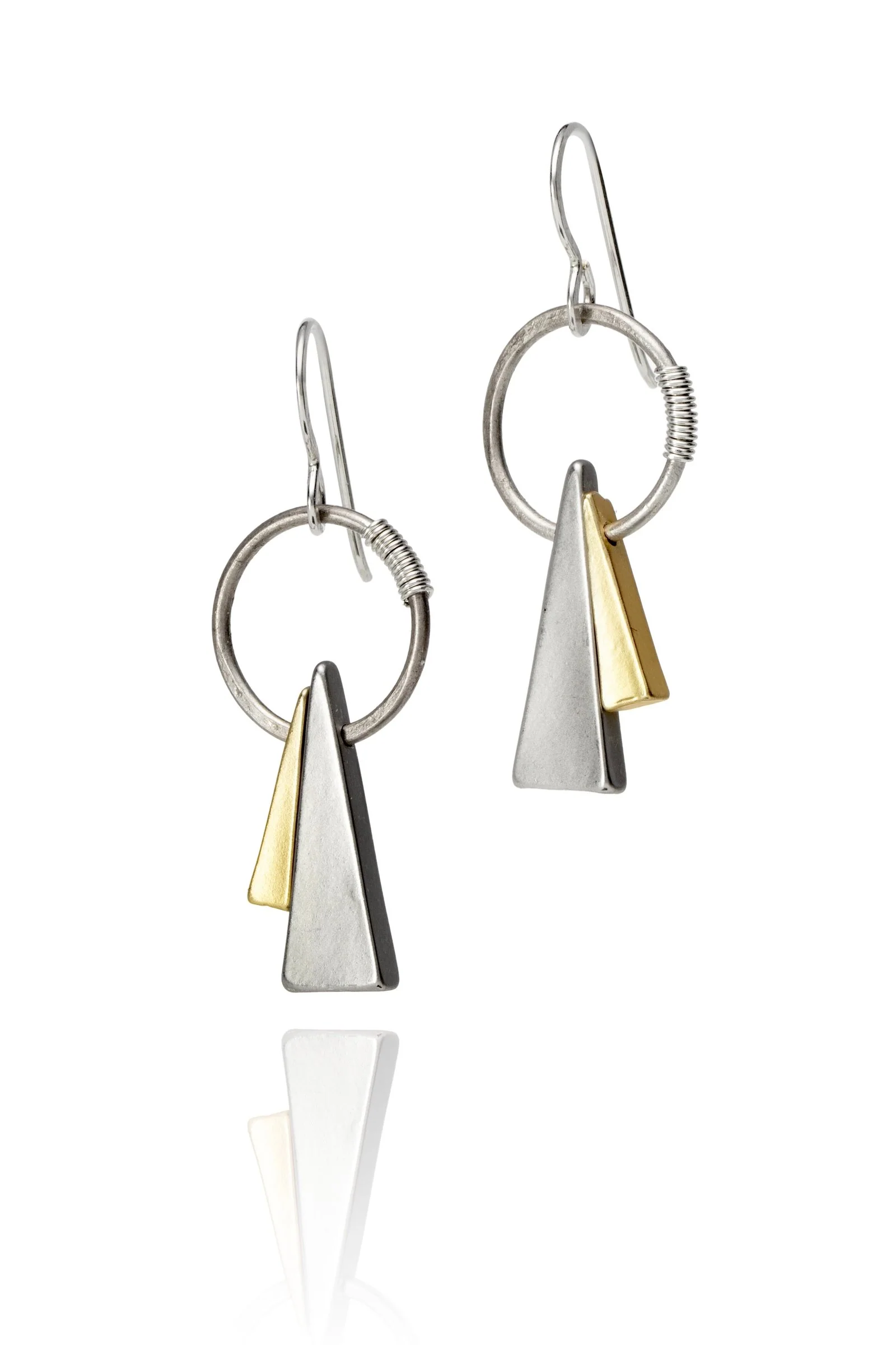 Aflame Earrings - Silver & Gold Finish