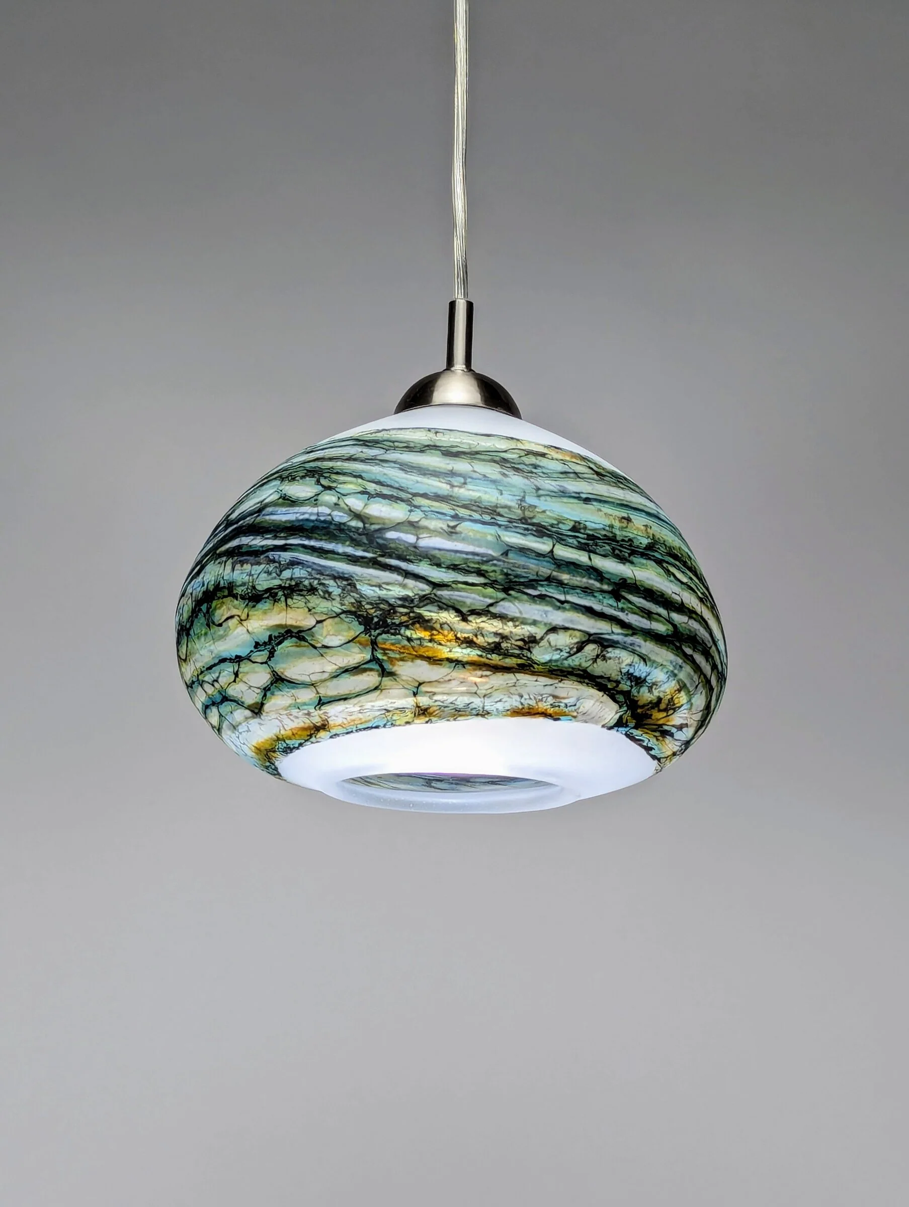 Alabaster Pendant Light in Green - Green