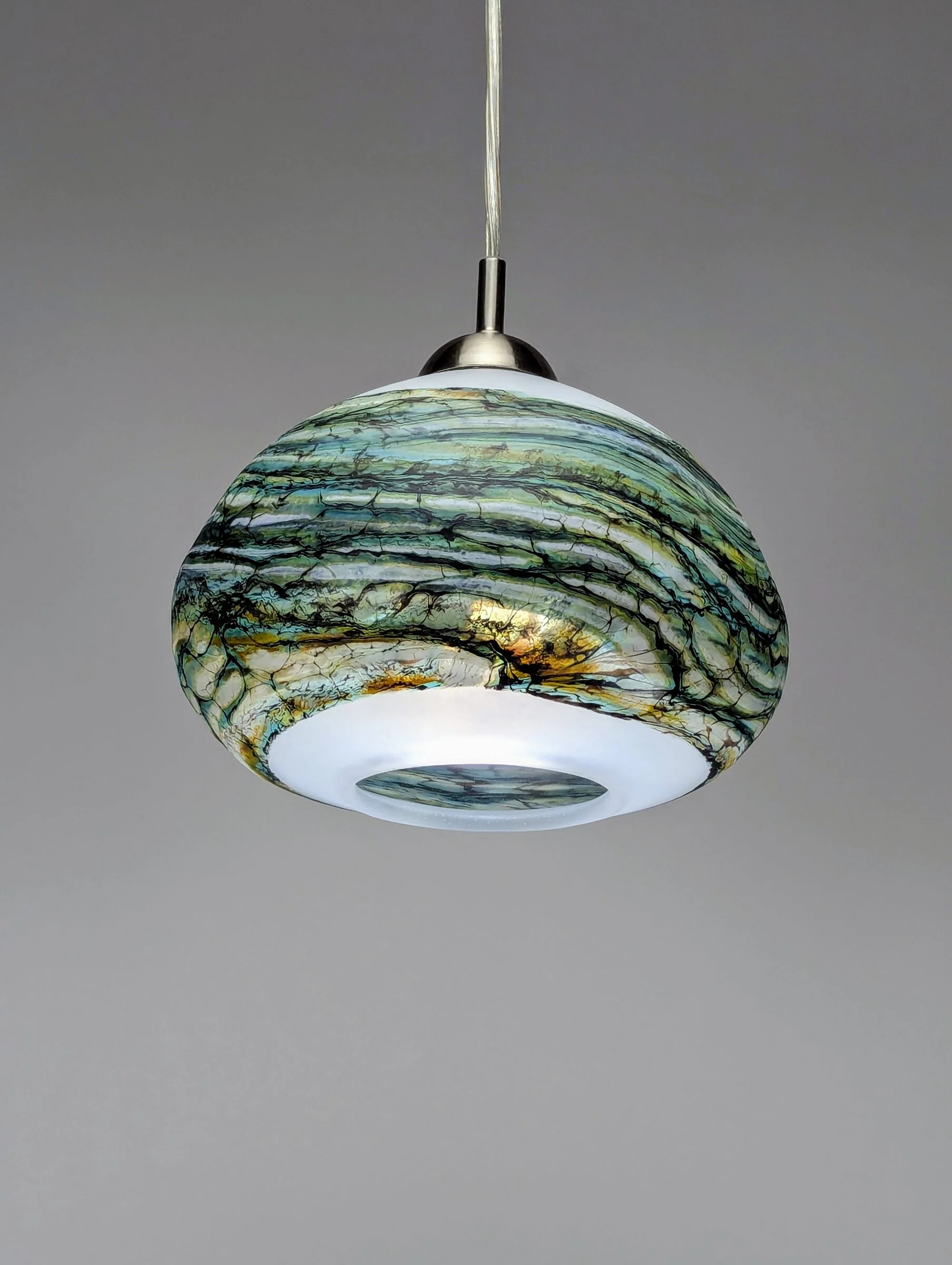 Alabaster Pendant Light in Green - Green - Image 2
