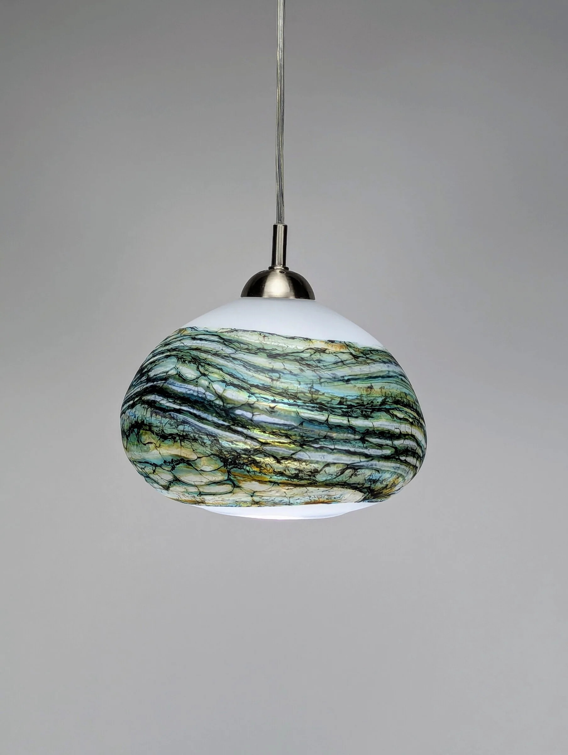 Alabaster Pendant Light in Green - Green - Image 3