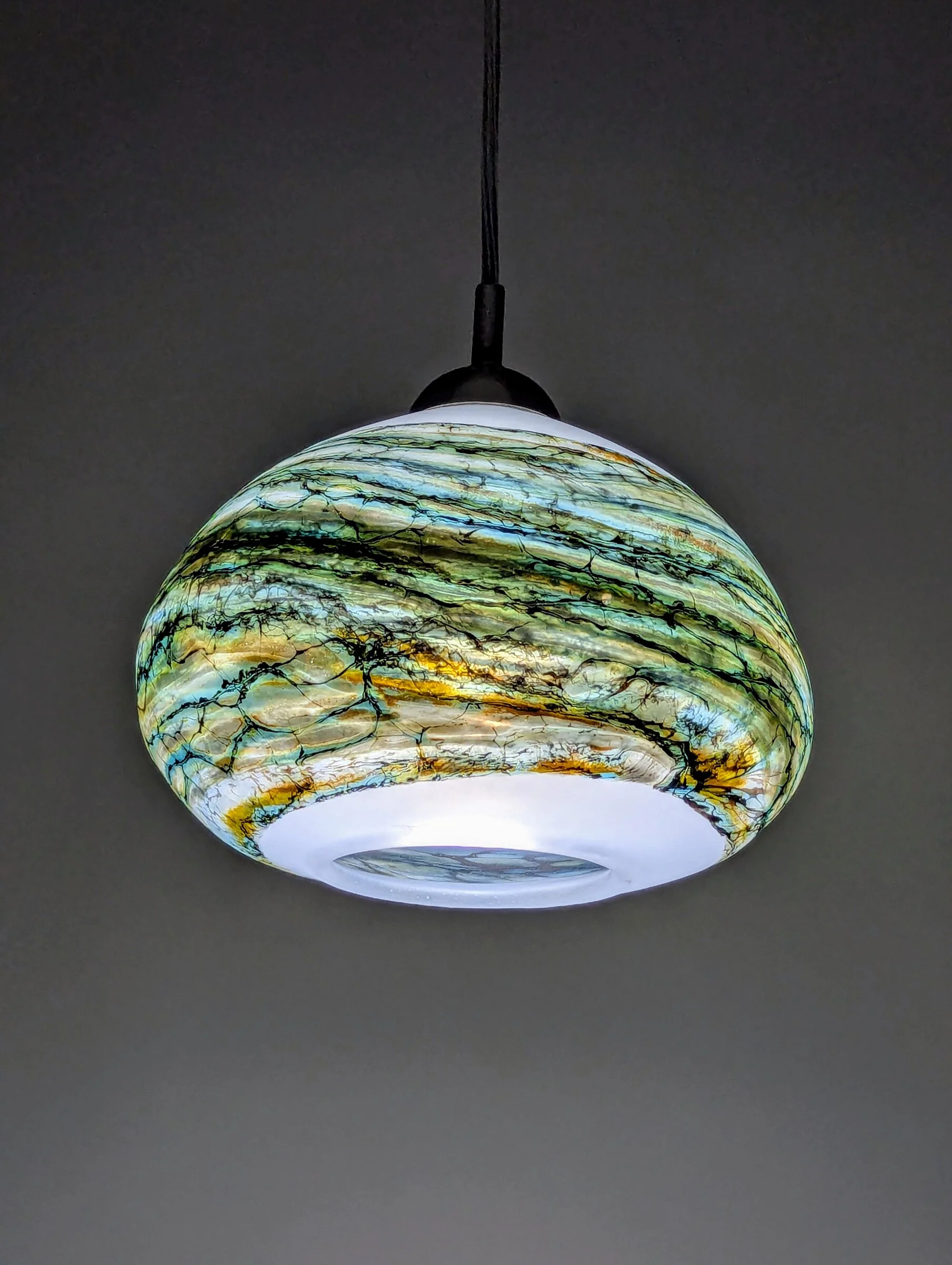 Alabaster Pendant Light in Green - Green - Image 4
