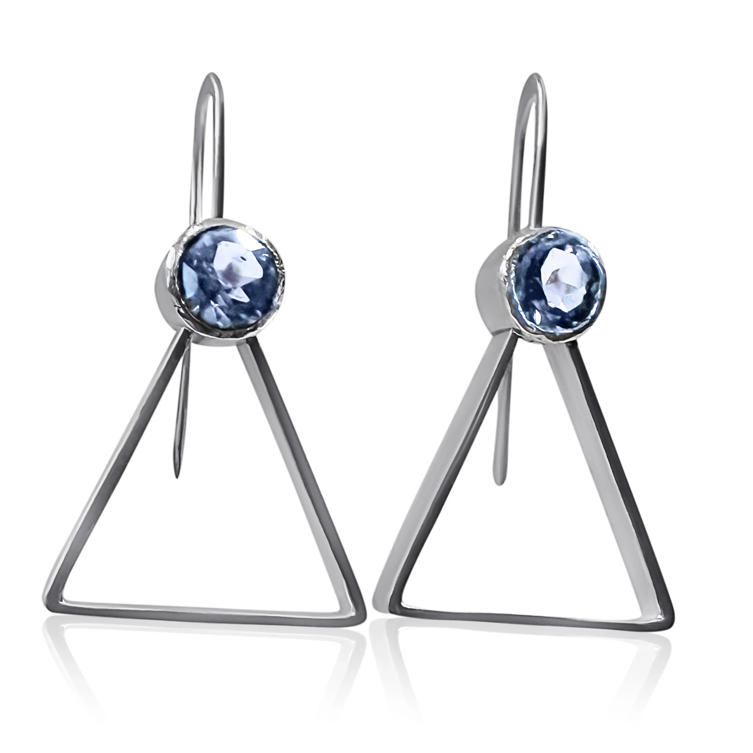 Alchemy Wire Earrings - Light Blue Topaz
