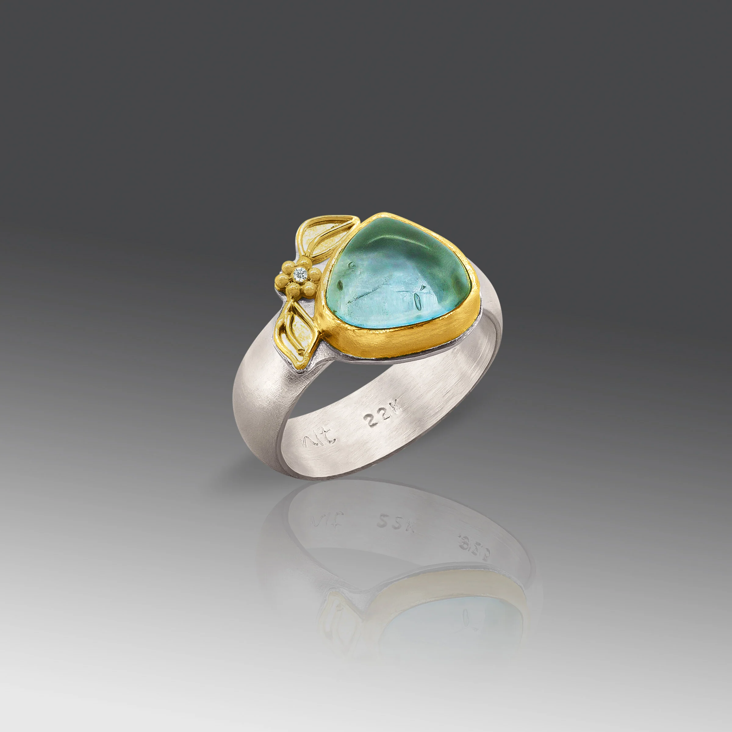 Aqua Blossom Ring - Image 3