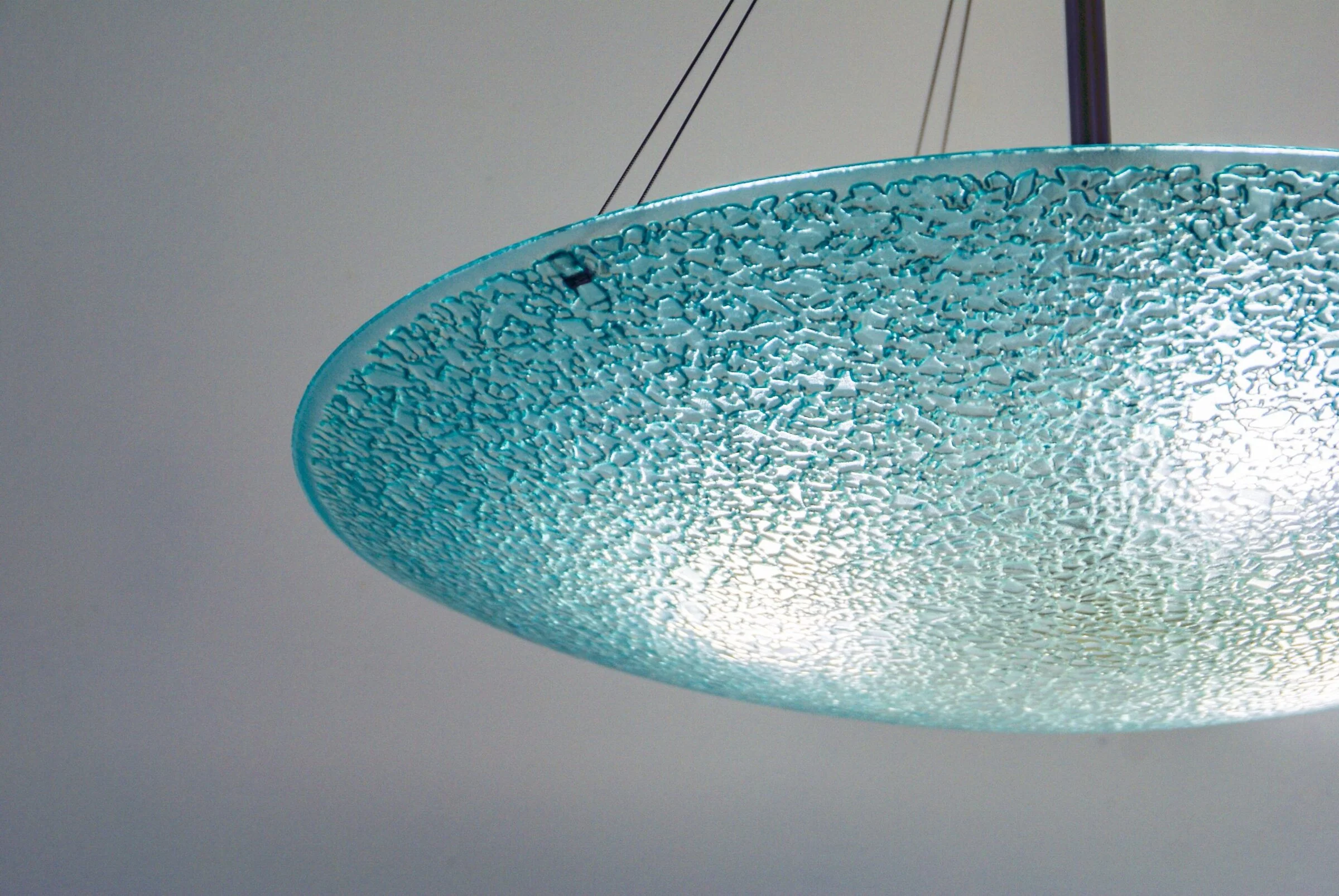 Aqua Fade Dish Pendant Chandelier - Image 2