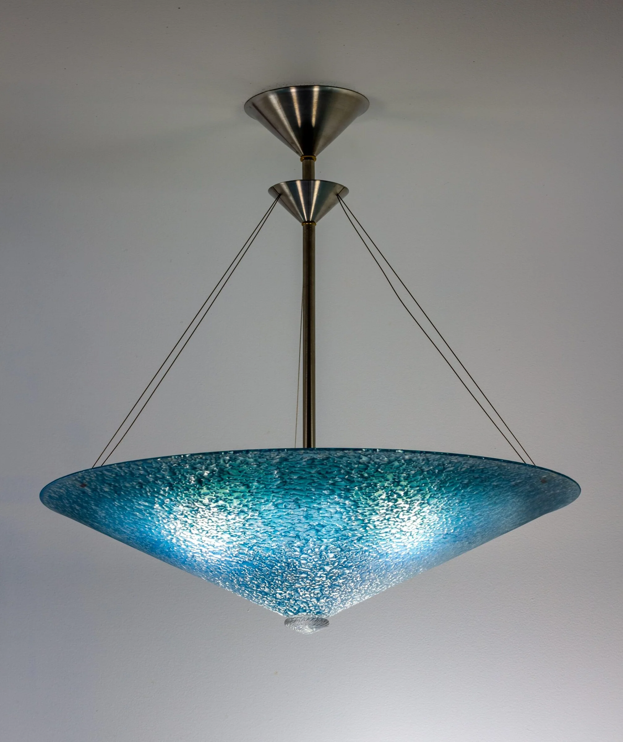 Aqua Fade Glass Pendant Chandelier