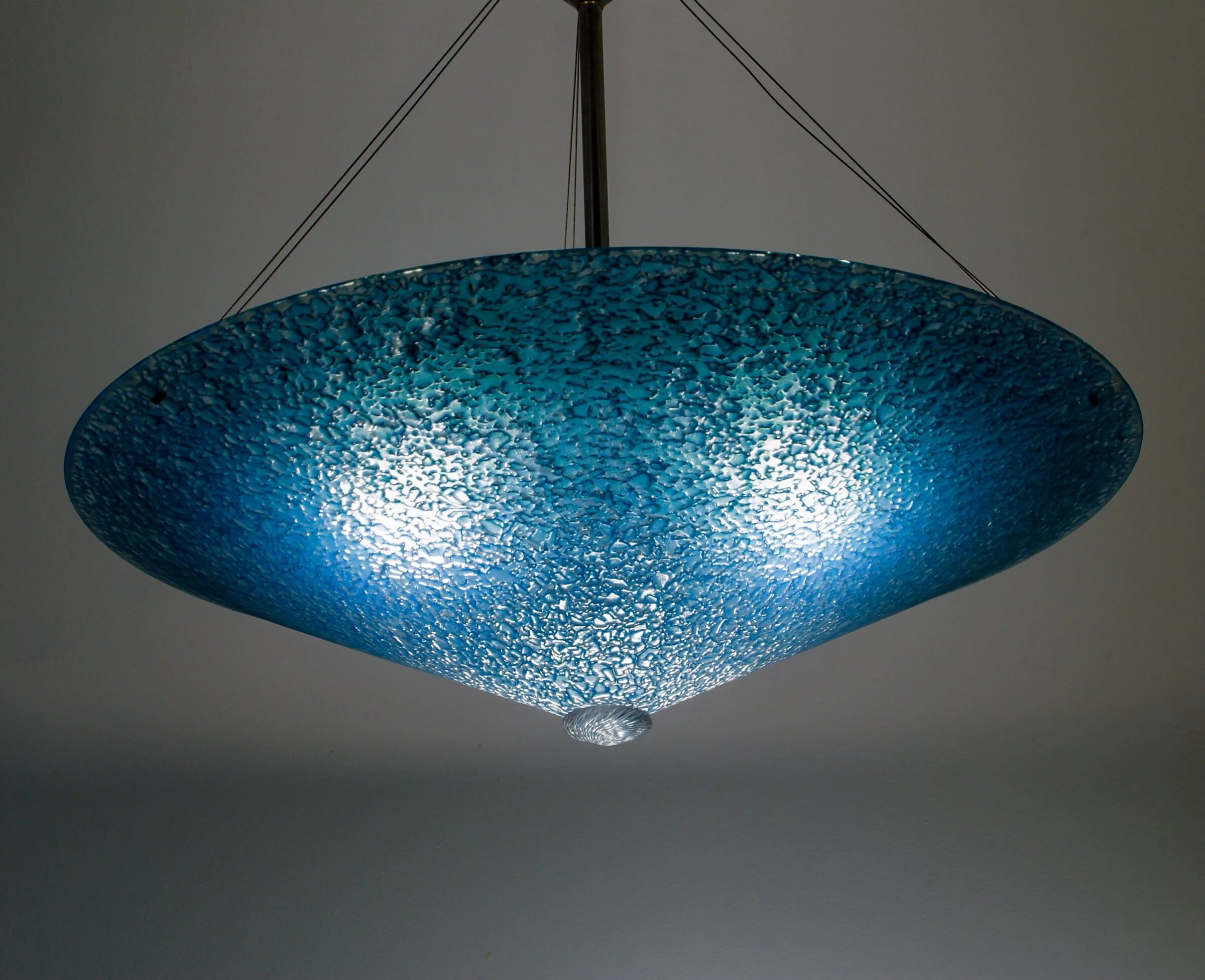 Aqua Fade Glass Pendant Chandelier - Image 2