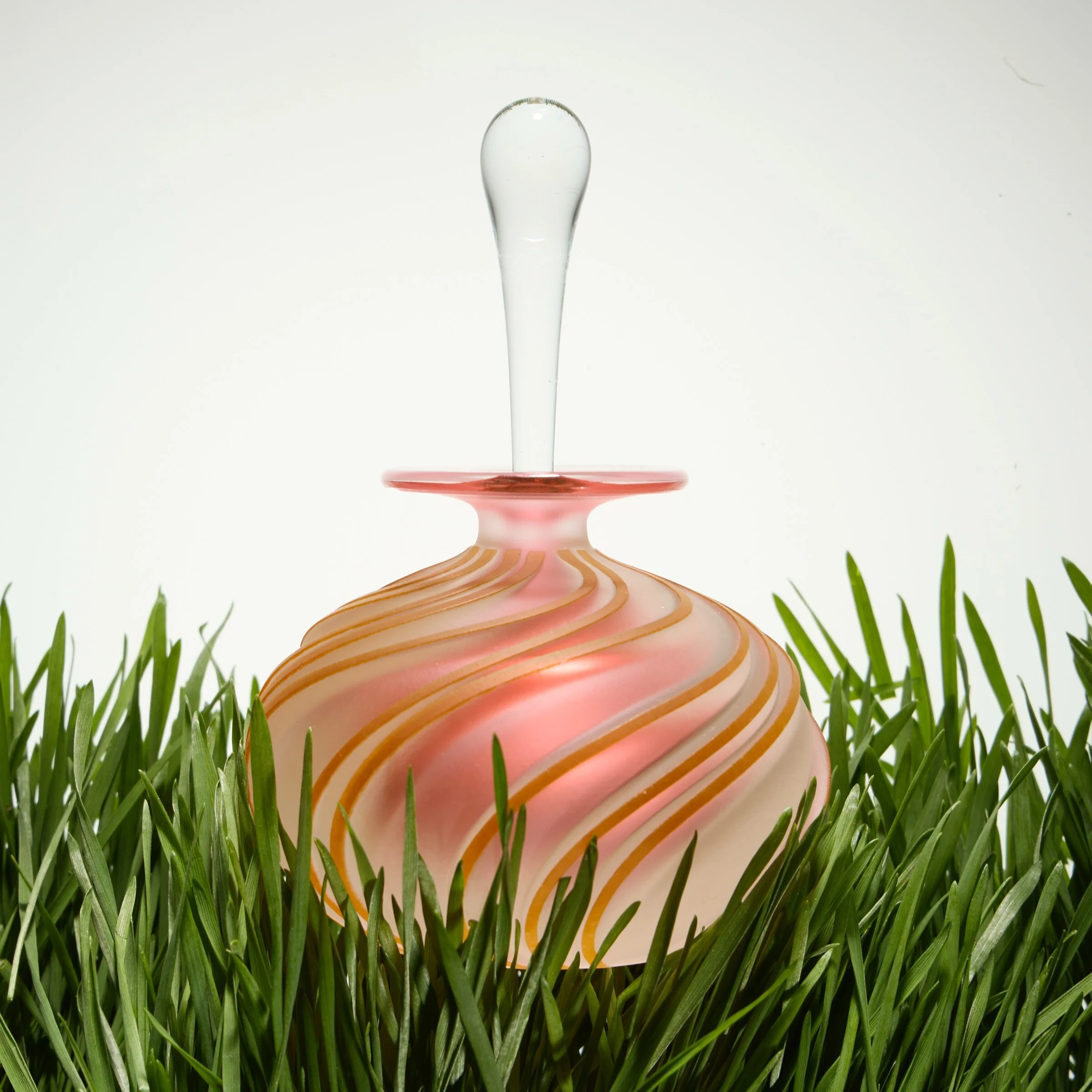 Gold Aurora Swirl Perfume Bottle - Image 2