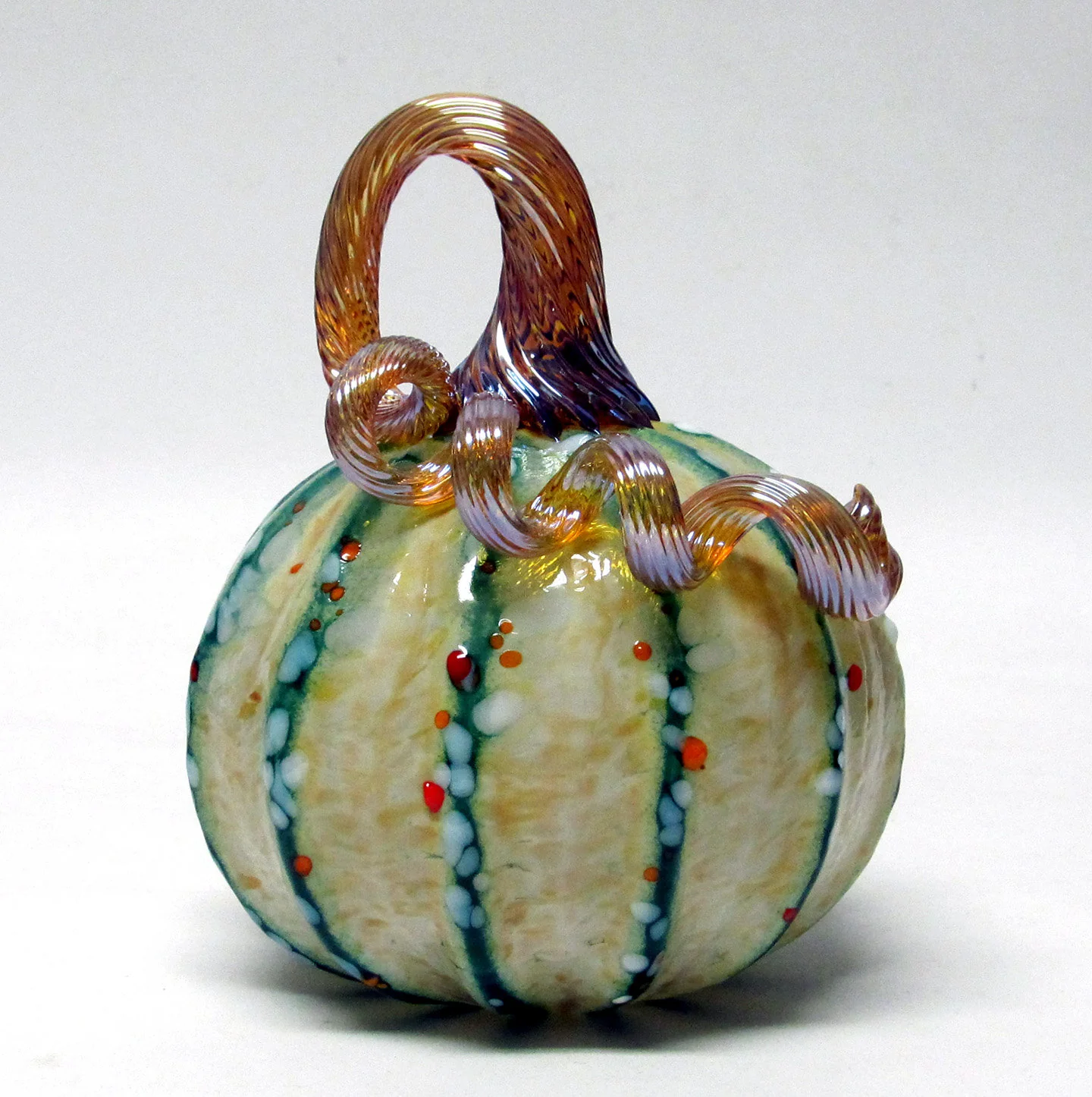 Saffron and Green Stripe Gourds - Small Pumpkin