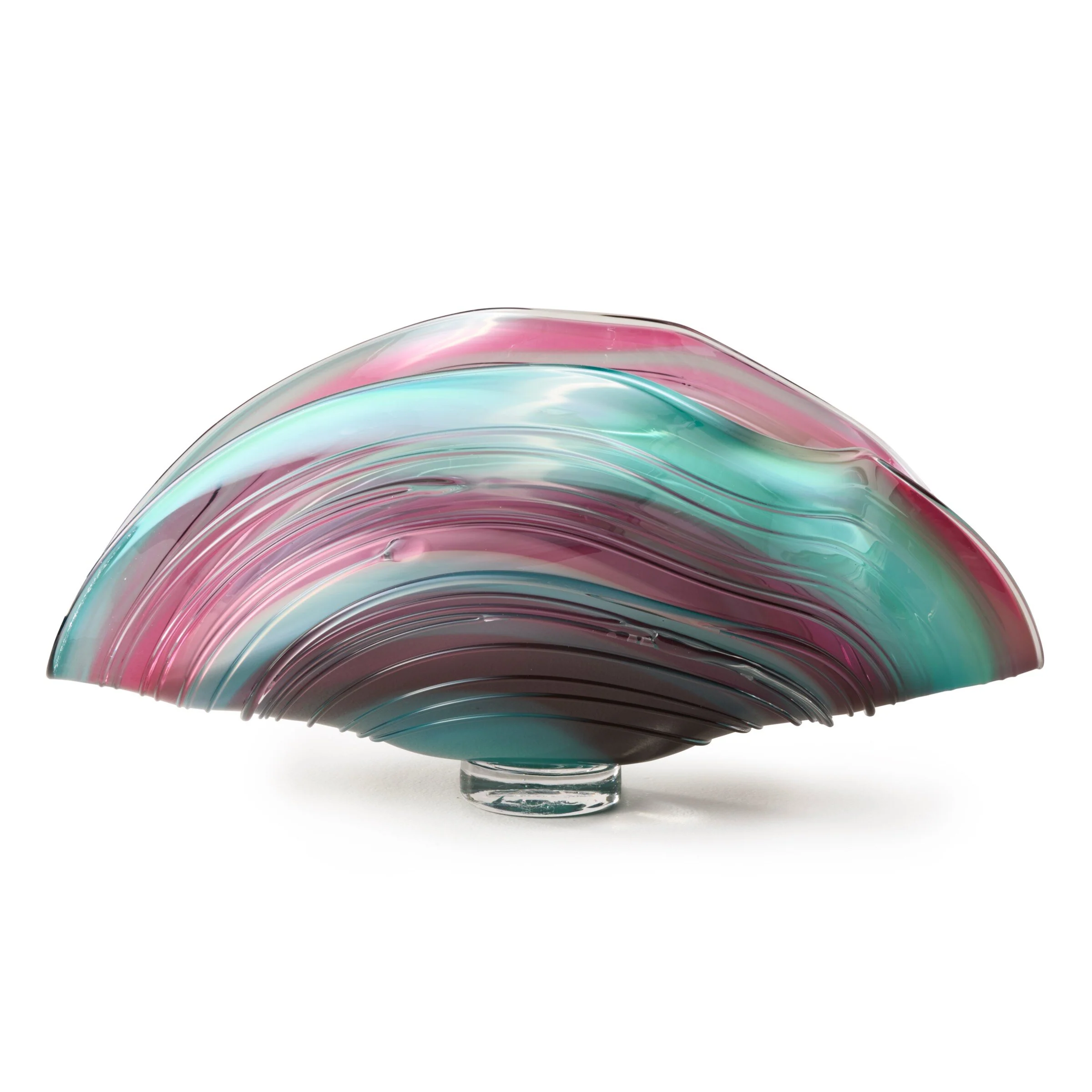 Teal and Purple Folded Bowl