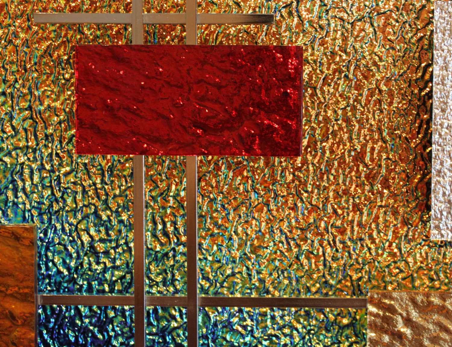 Dichro Glass and Metal Wall Sculpture - Image 5