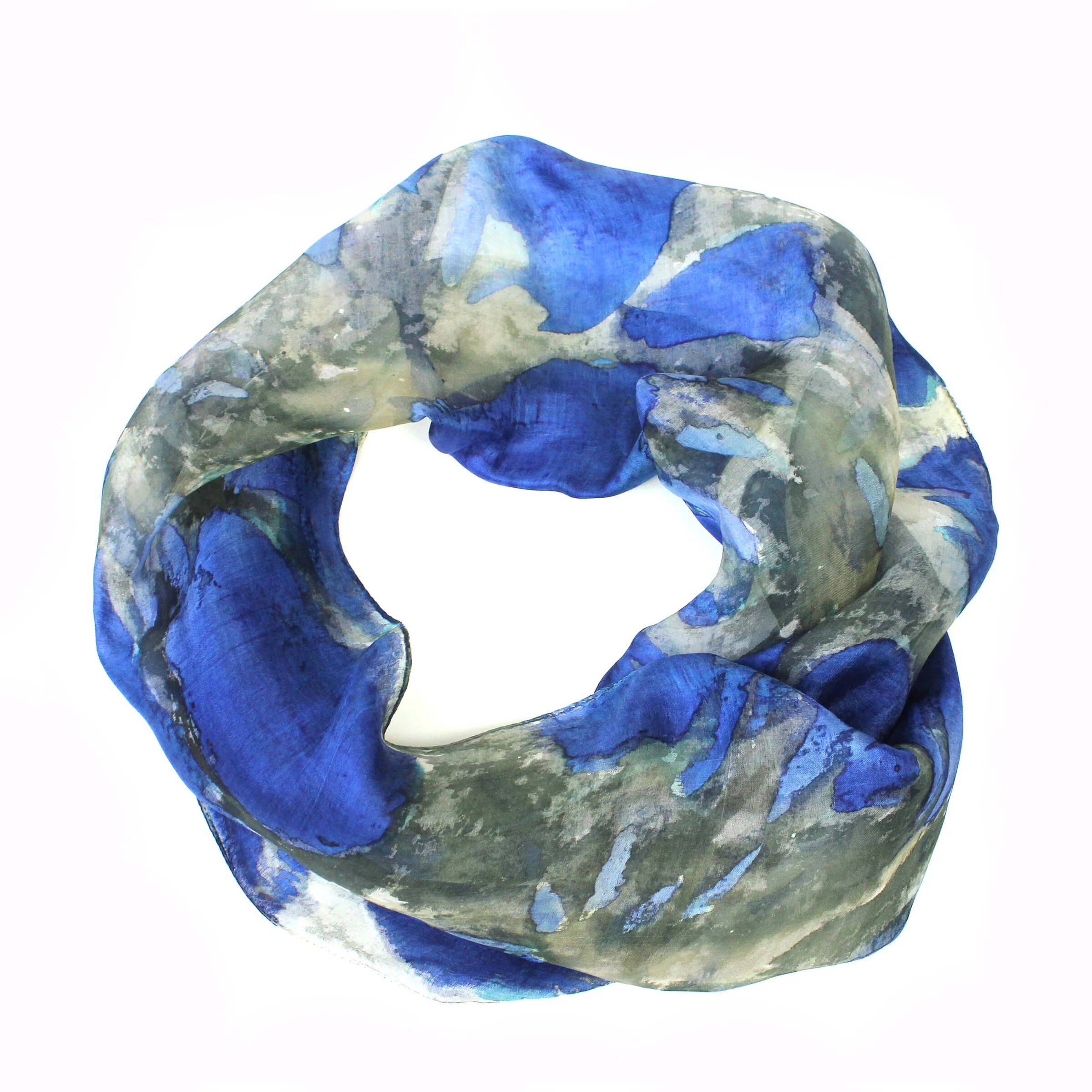Astragalus Small Organza Scarf - Royal Blue - Image 3