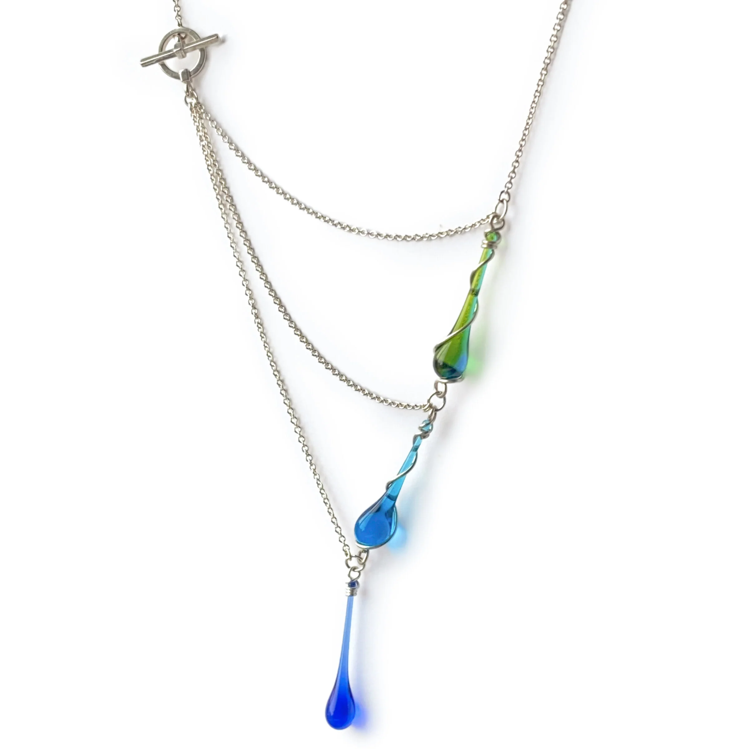 Aurora Asymmetric Necklace - Rainforest
