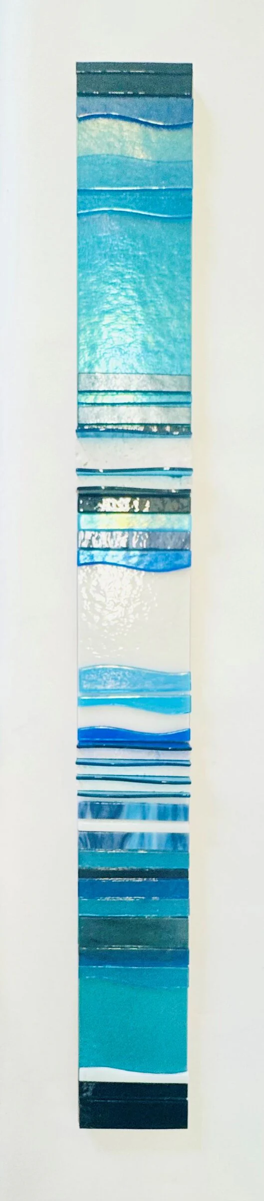 Azure Blue Ivory Mosaic Bands - Set of Three - Image 2