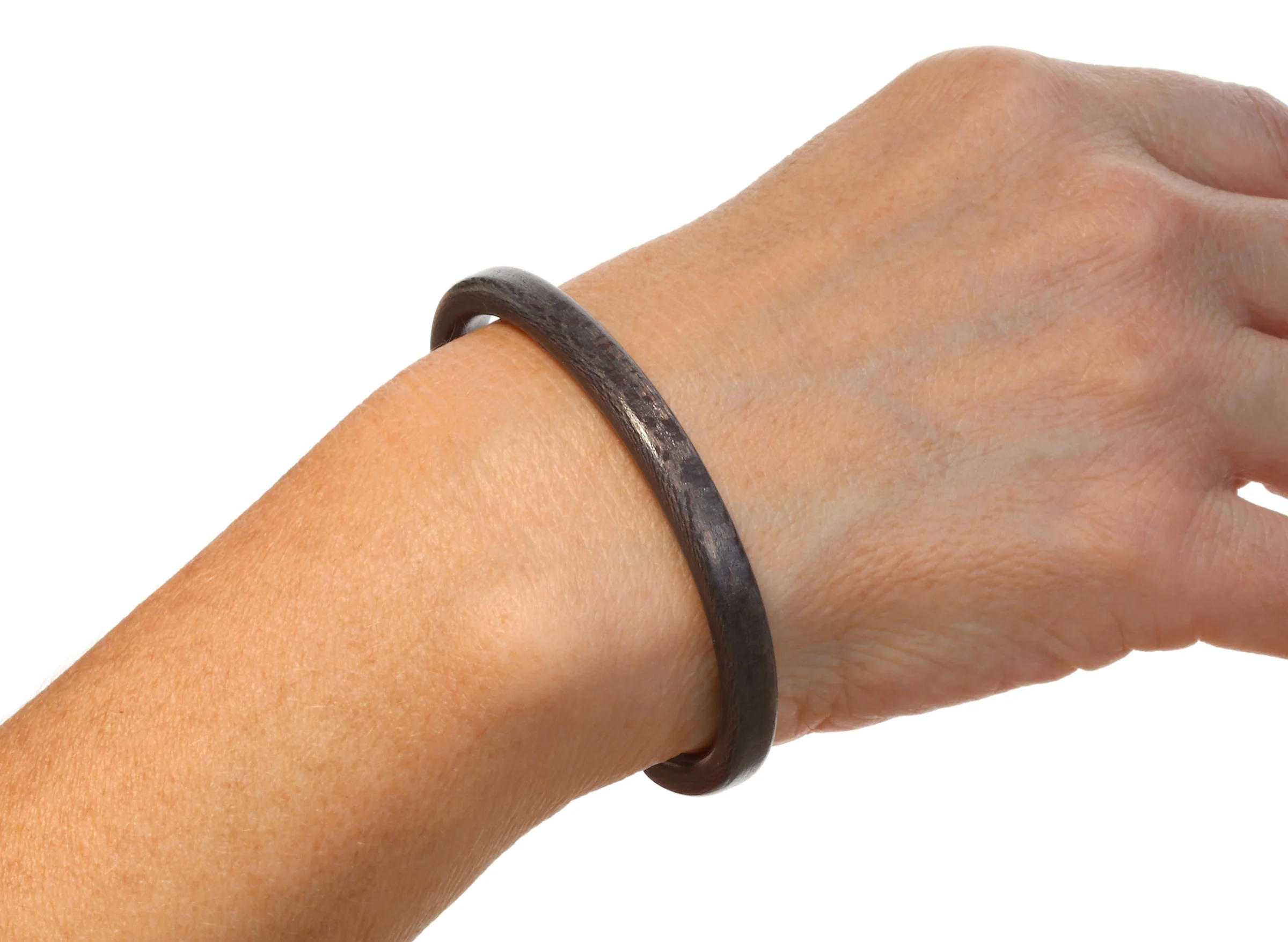Banglet Bracelet - Gray Dyed Sycamore Wood - Image 2