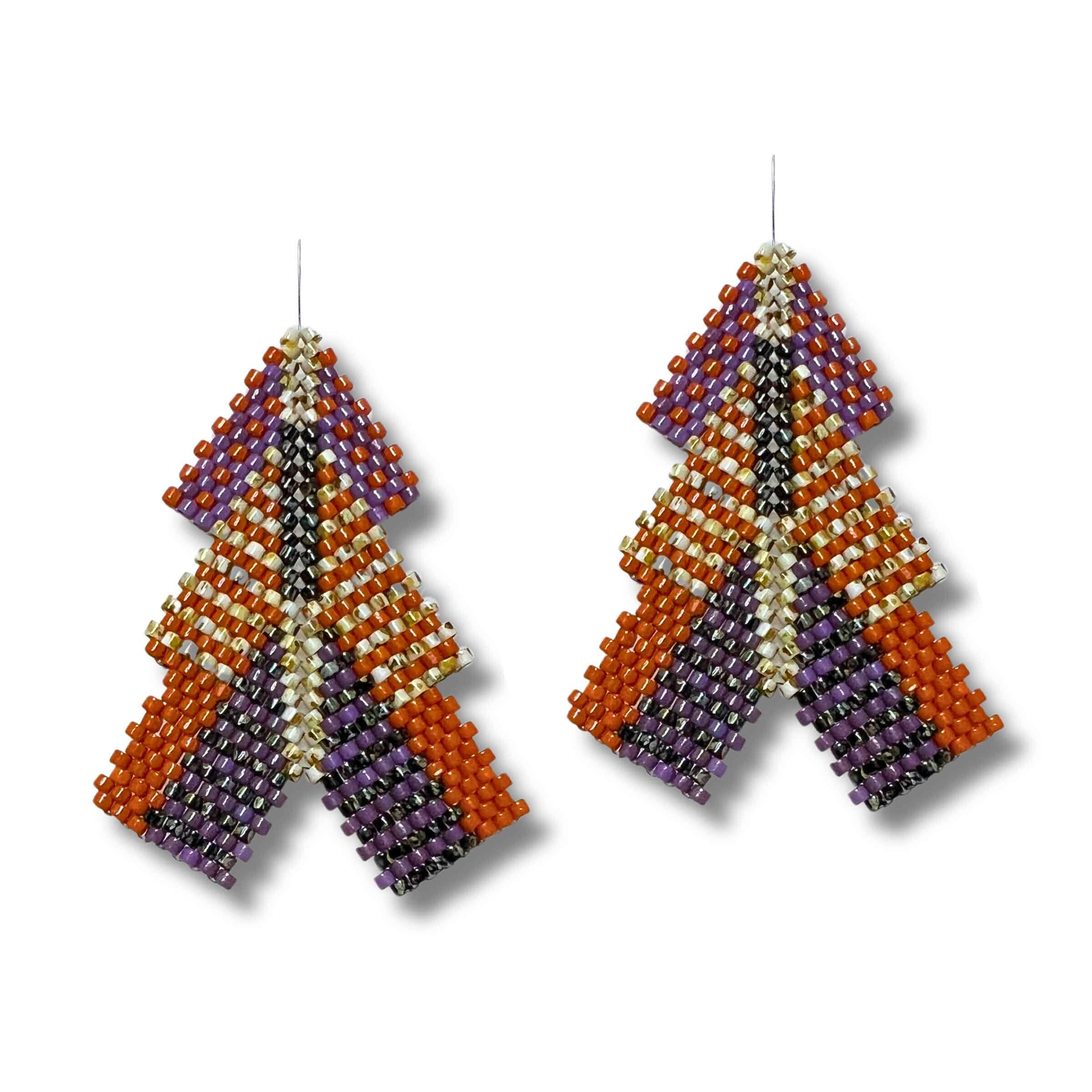 Triple Stacked Chevron Earrings - Image 7