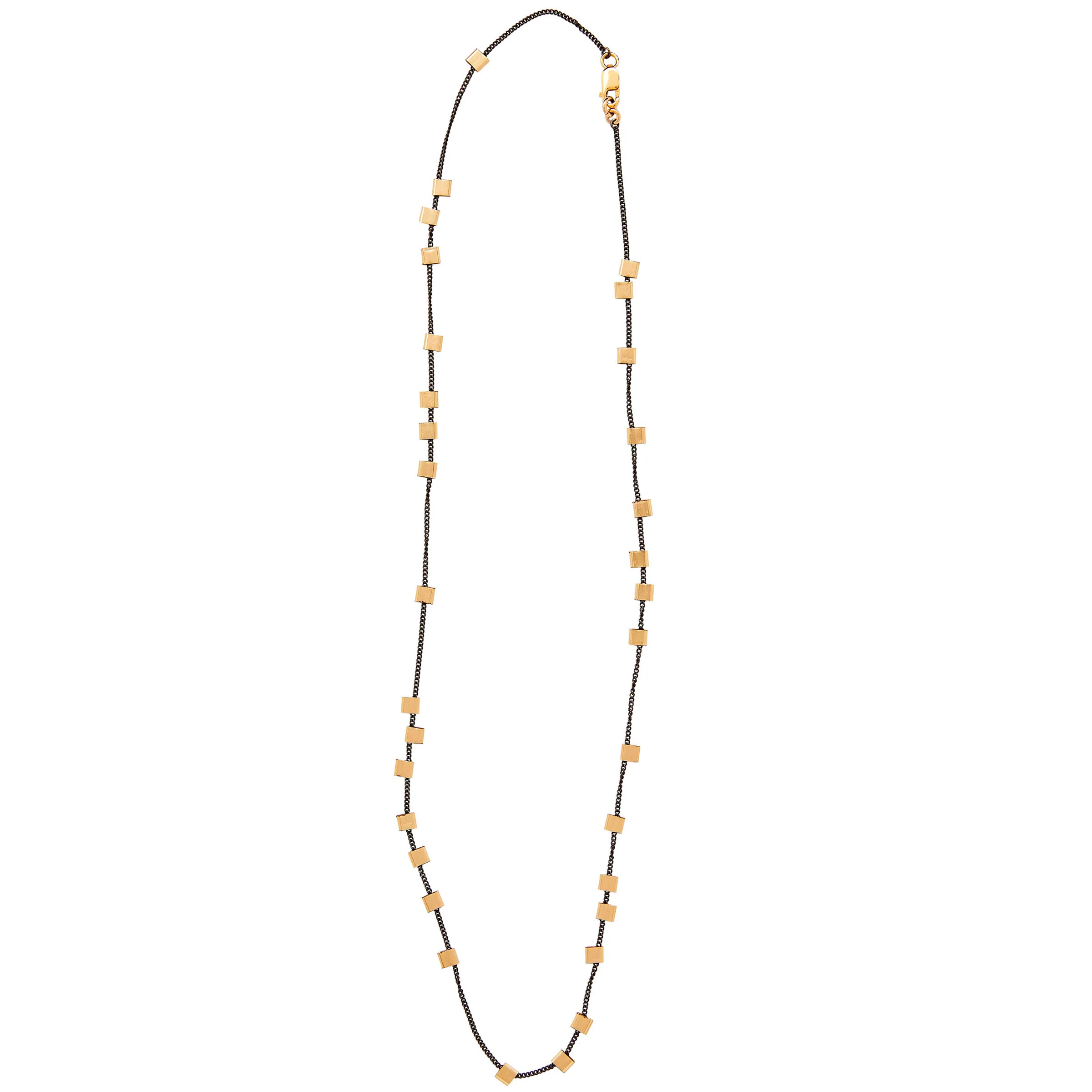 Bertoia Chain Necklace - Gold & Oxidized Silver