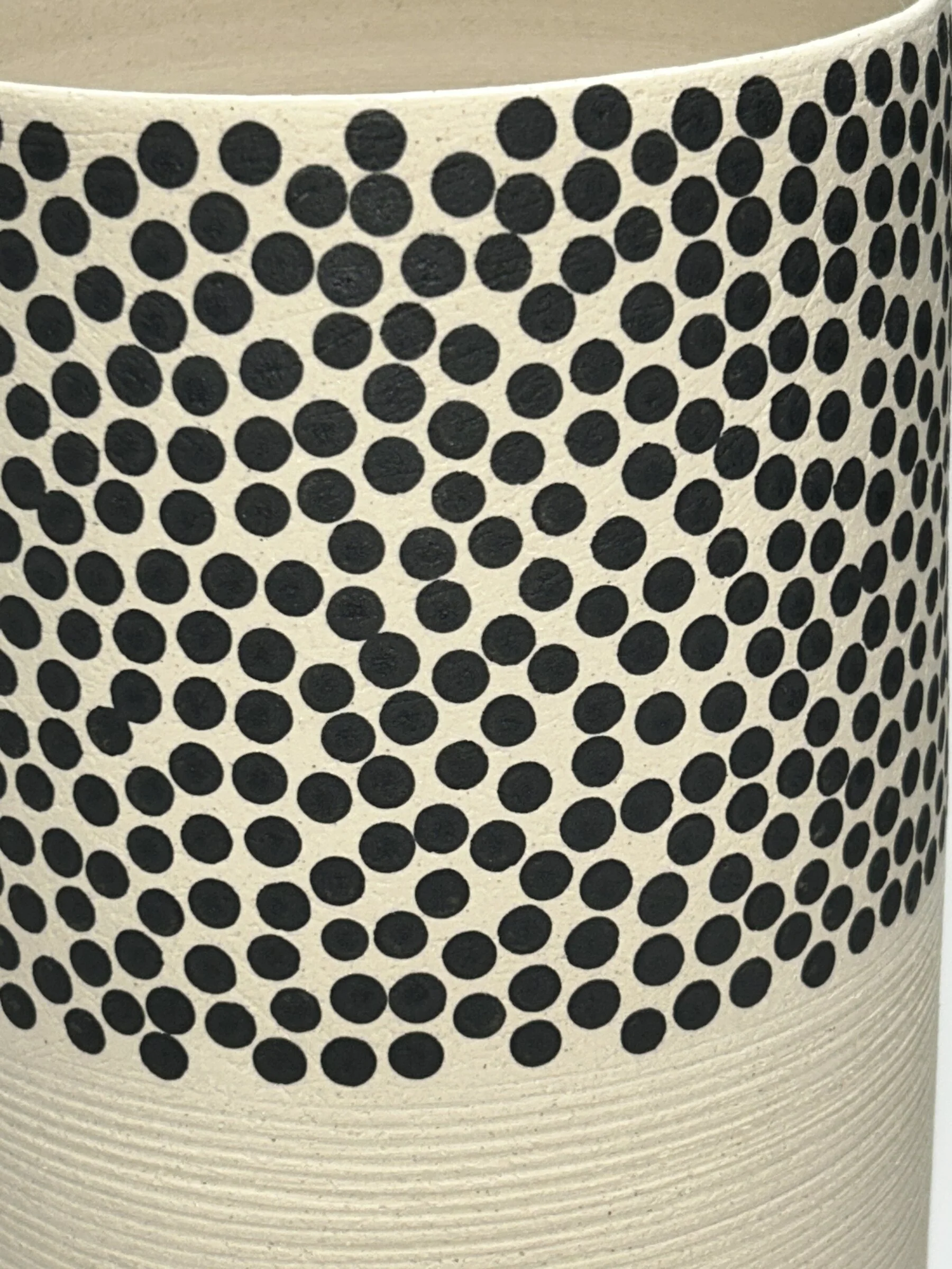 Black and White Tapered Vessel - Image 2