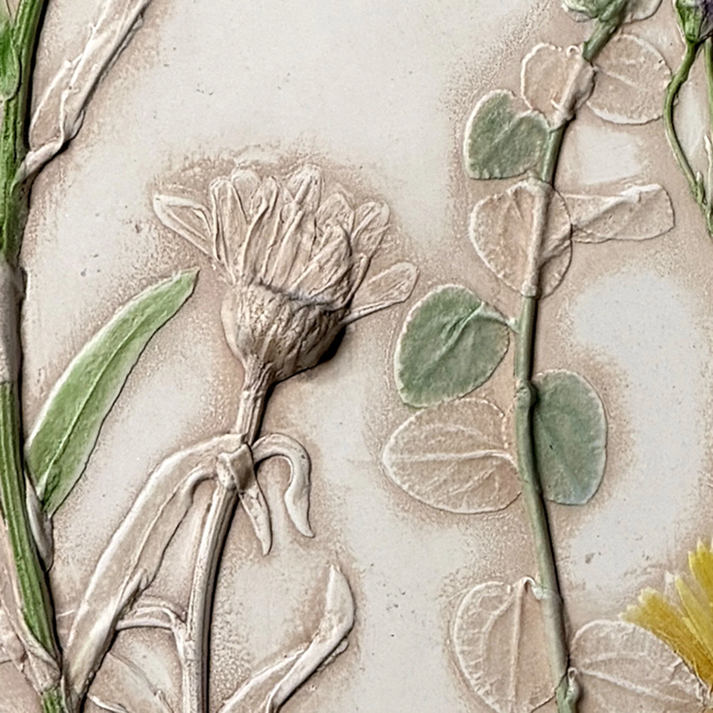 Blue Butterfly & Summer Flowers Oval Tile - Image 8
