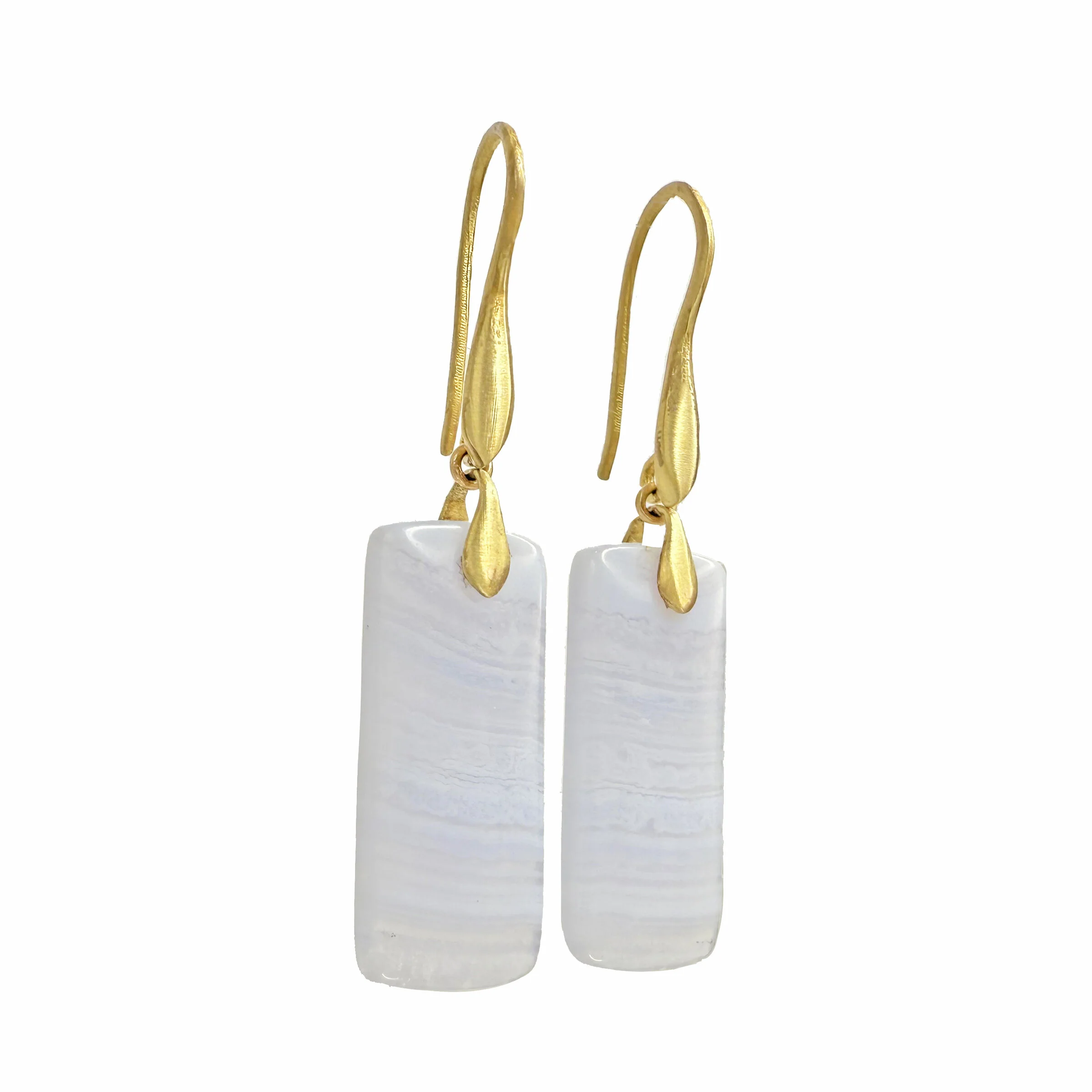 Blue Lace Agate Dancing Earrings - Image 4