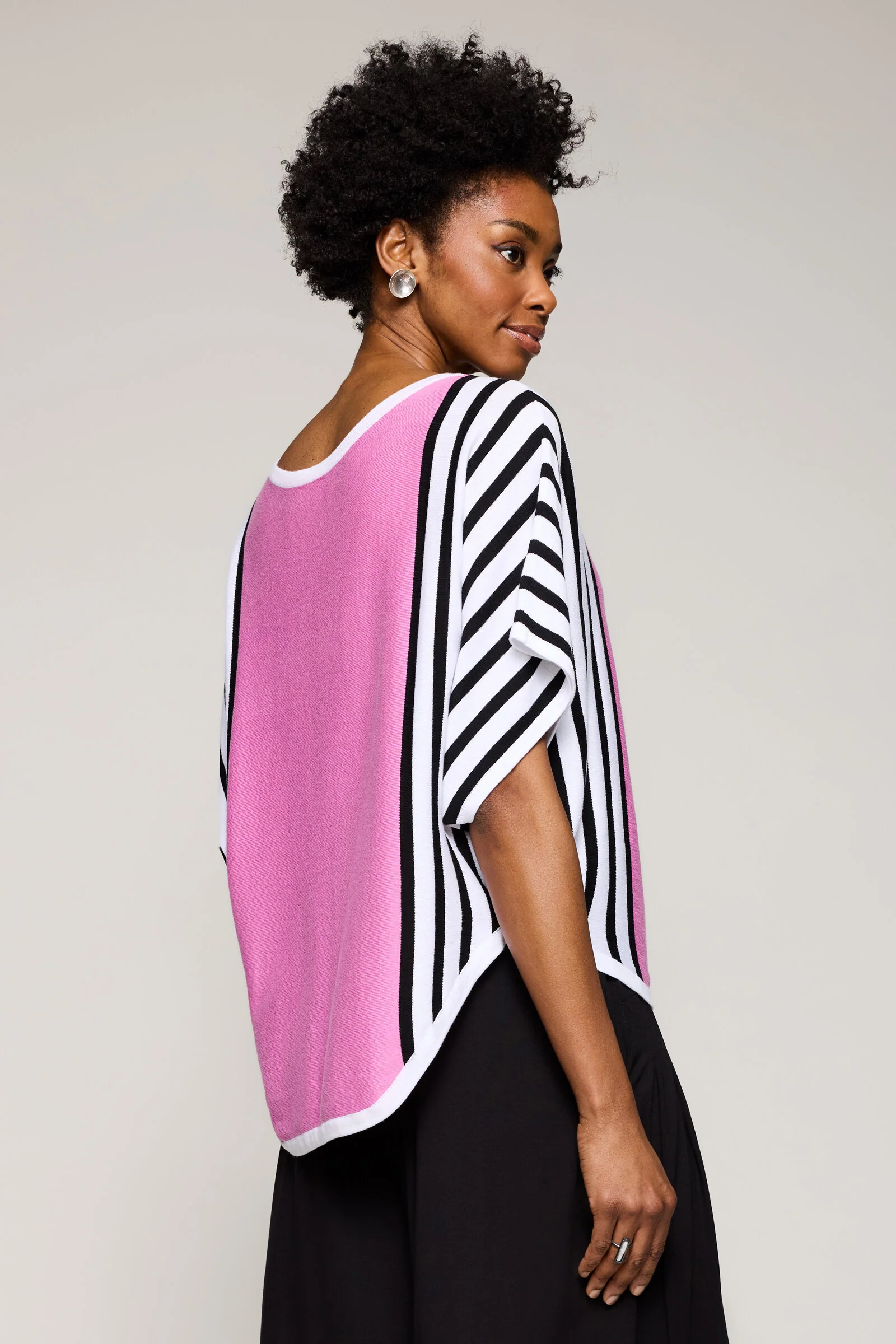 Bold Stripe Bateau Sweater - Peony - Image 3