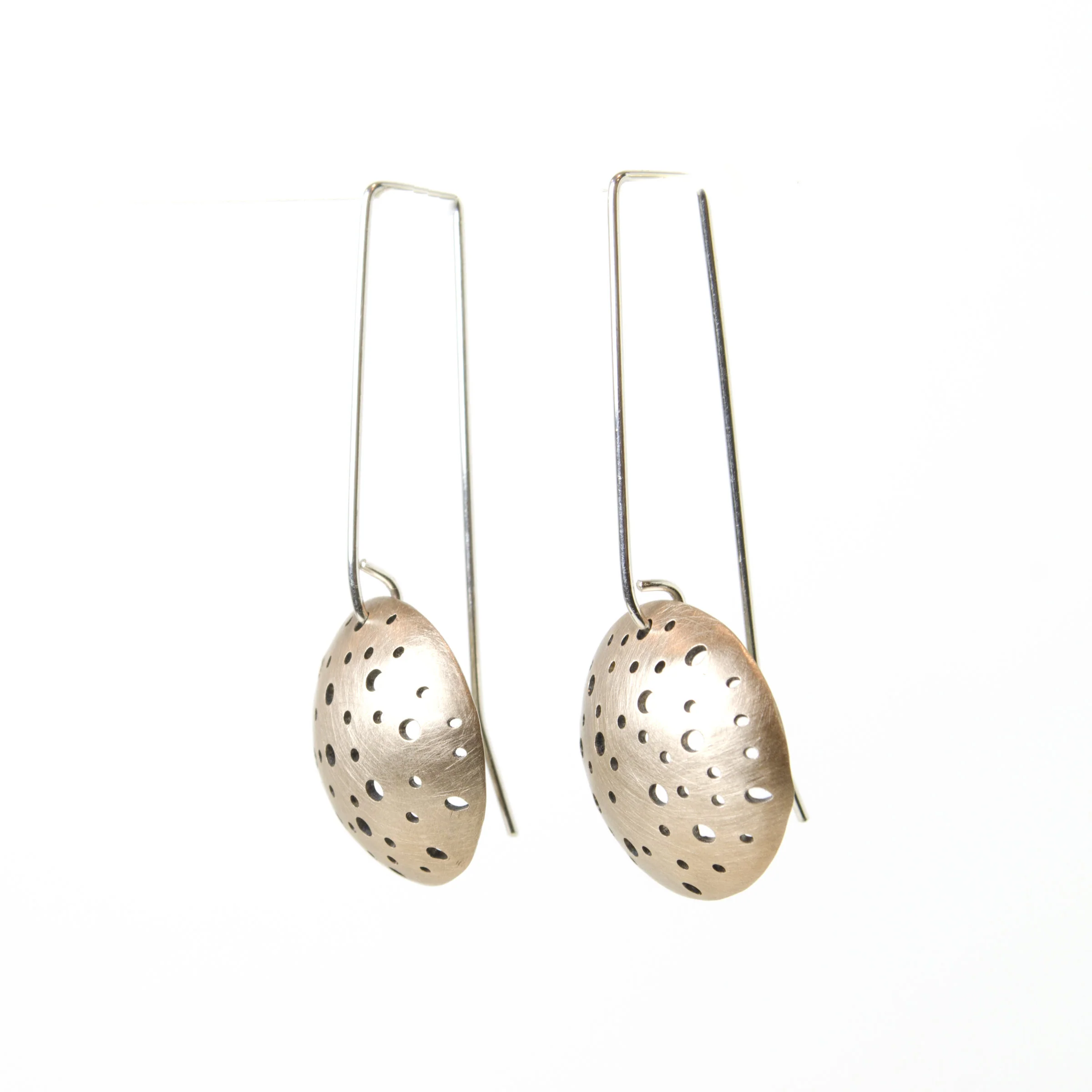 Juno Perforated Moon Earrings - Image 4