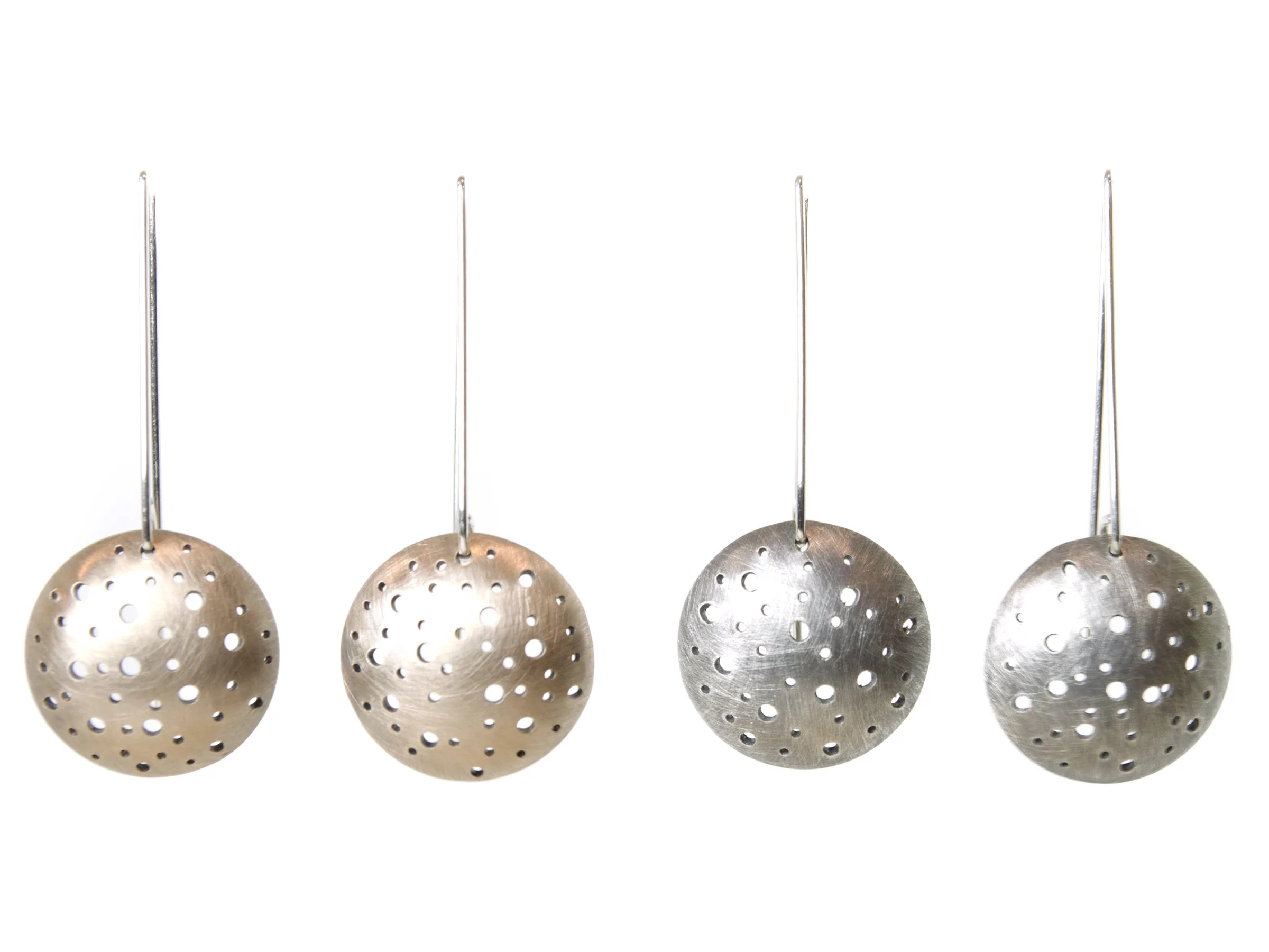 Juno Perforated Moon Earrings - Image 5