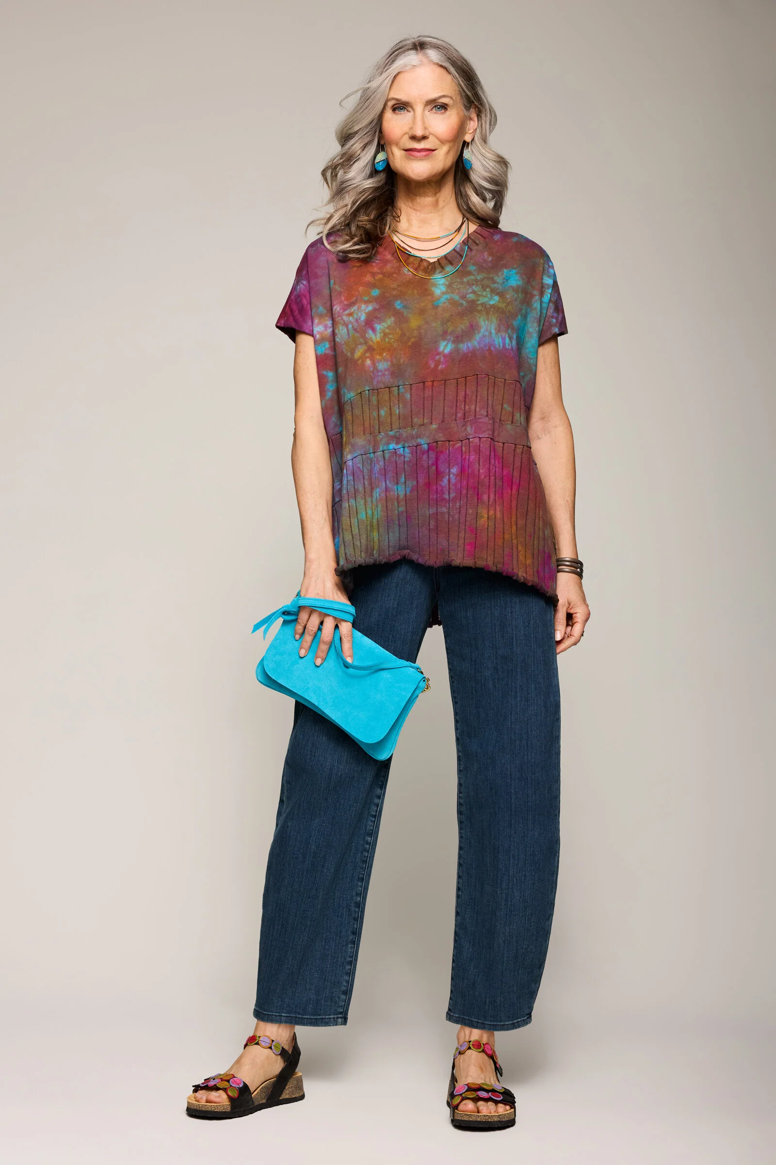Brook Top - Claret Tie Dye - Image 3