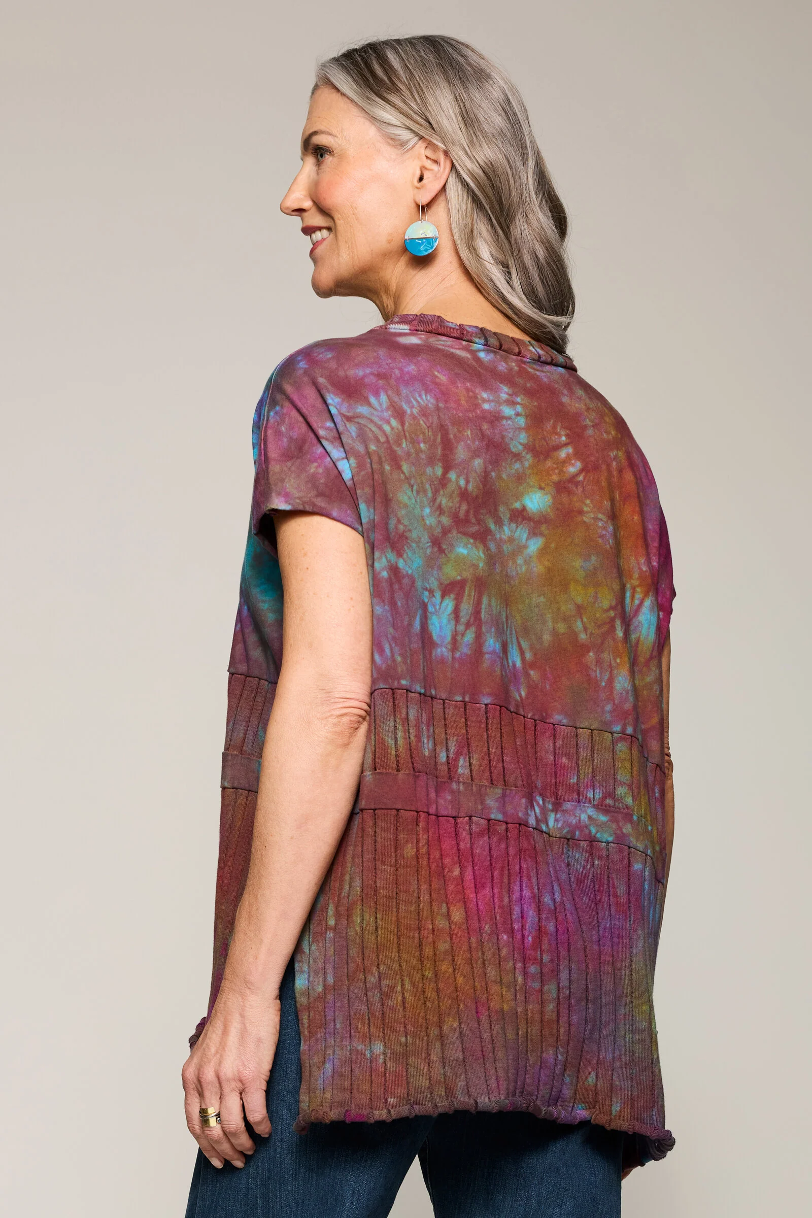 Brook Top - Claret Tie Dye - Image 4