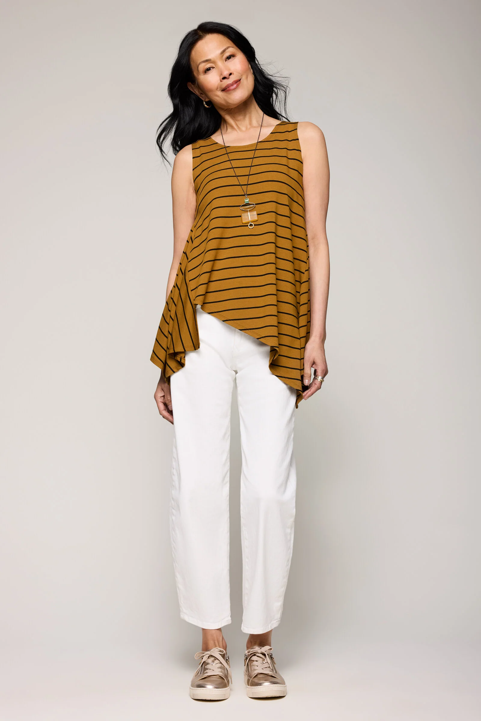 Caledonia Tank - Bronze Riviera Stripe - Image 2
