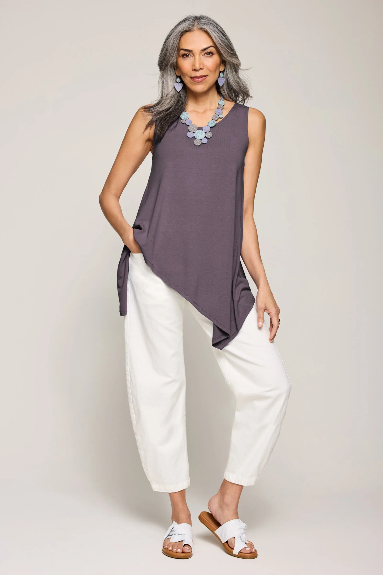 Caledonia Tank - Plum