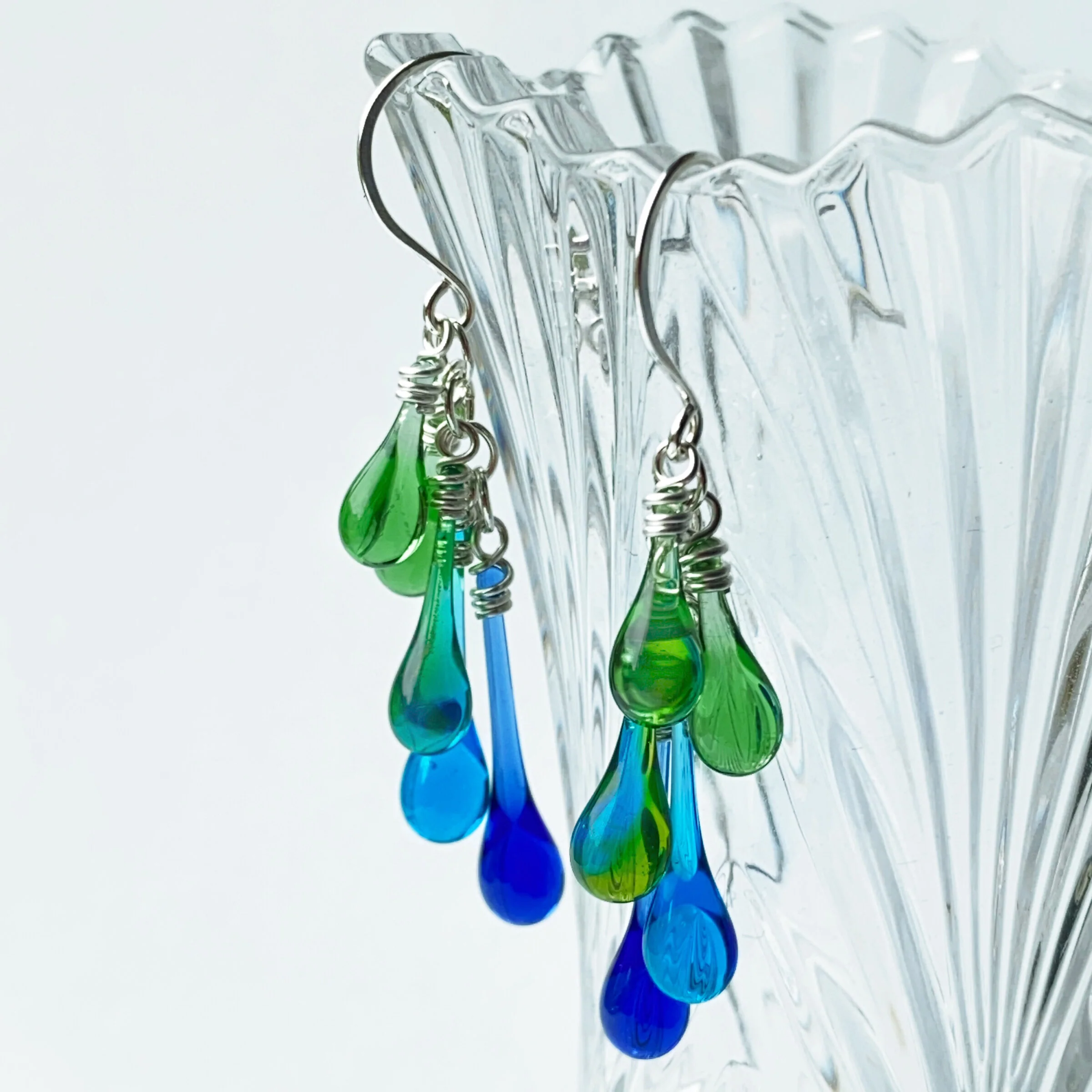 Cascade Earrings - Rainforest - Image 3