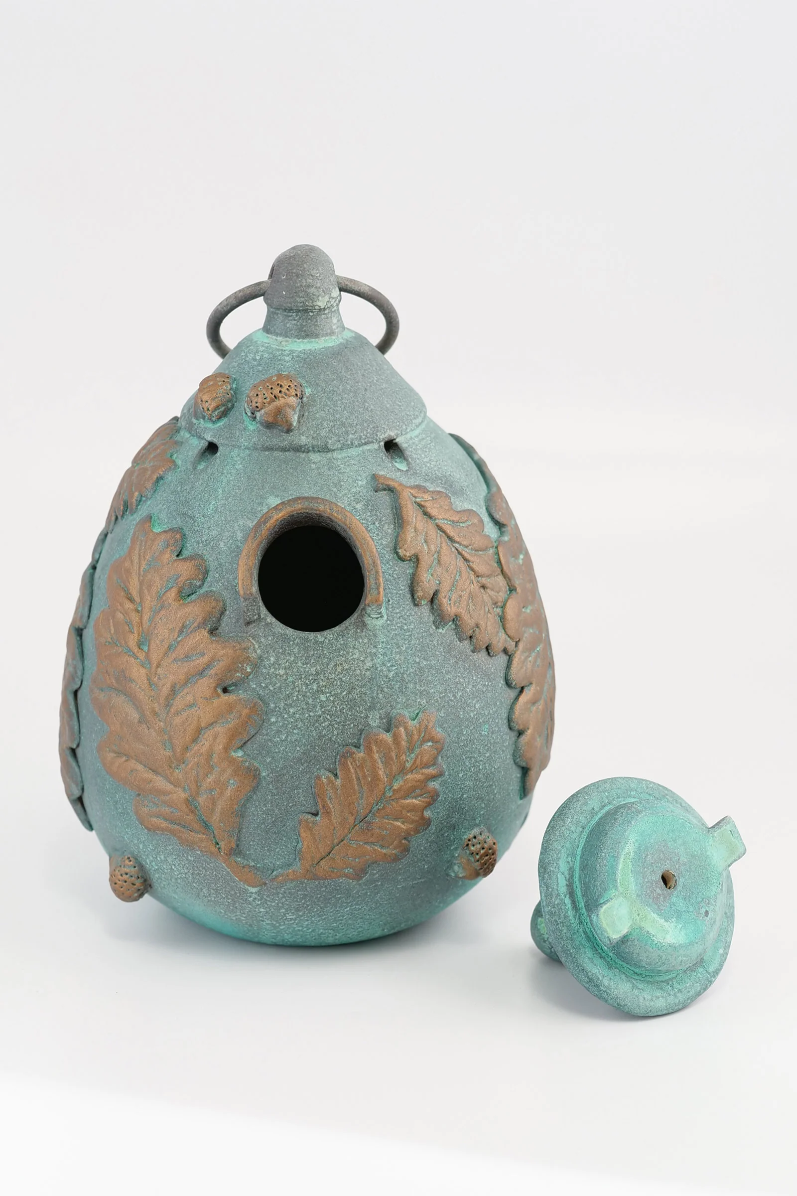Oak Leaf Verdigris Birdhouse - Image 3
