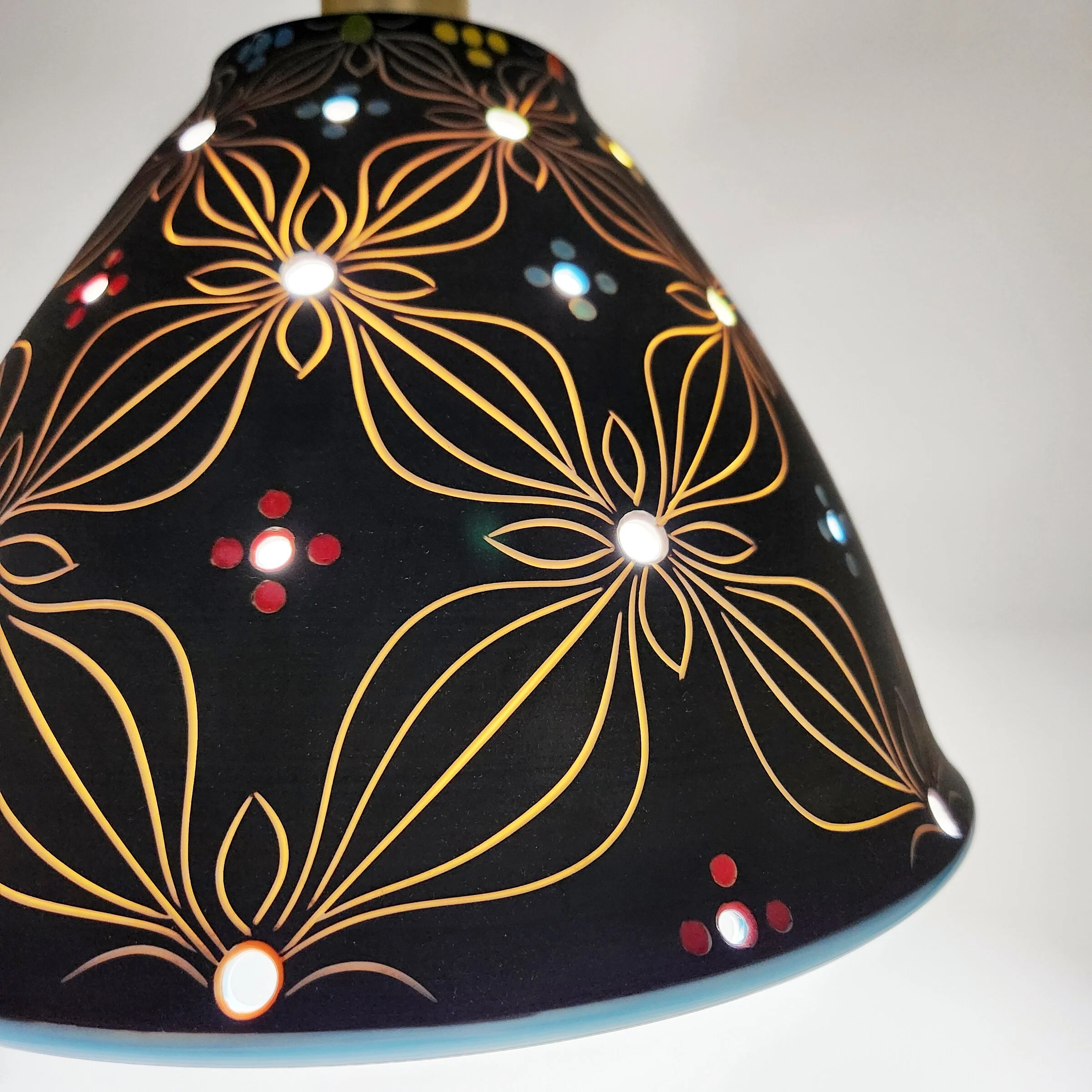 Nocturnal Bloom Porcelain Pendant - Image 3
