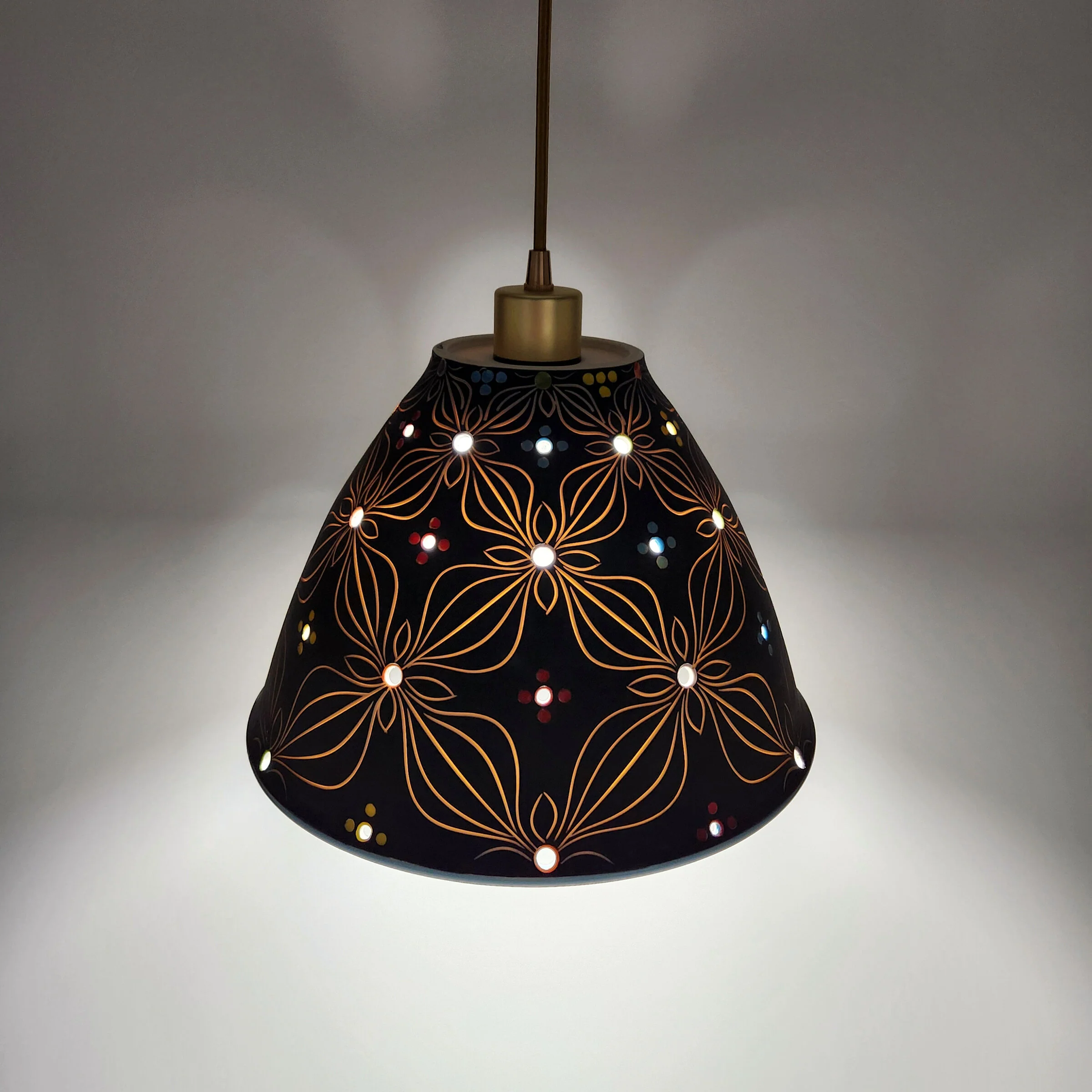 Nocturnal Bloom Porcelain Pendant - Image 4