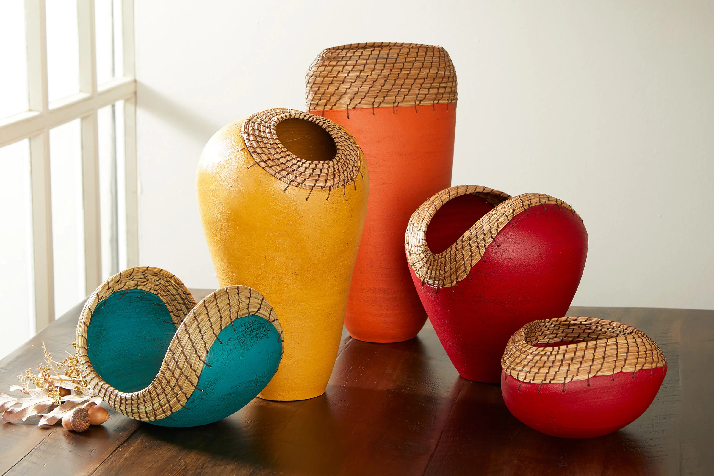 Oval Vessel in Orange - Image 3