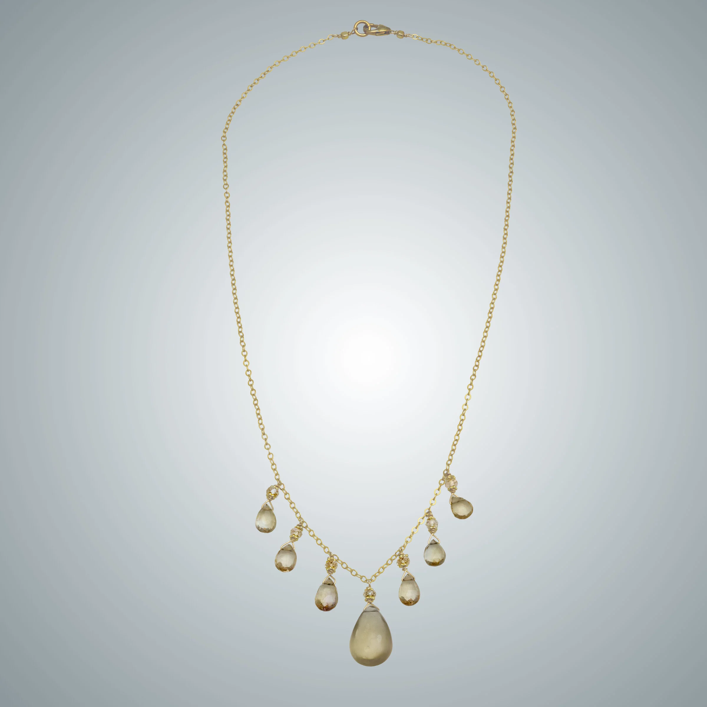 Champagne Quartz & Gold-filled Necklace