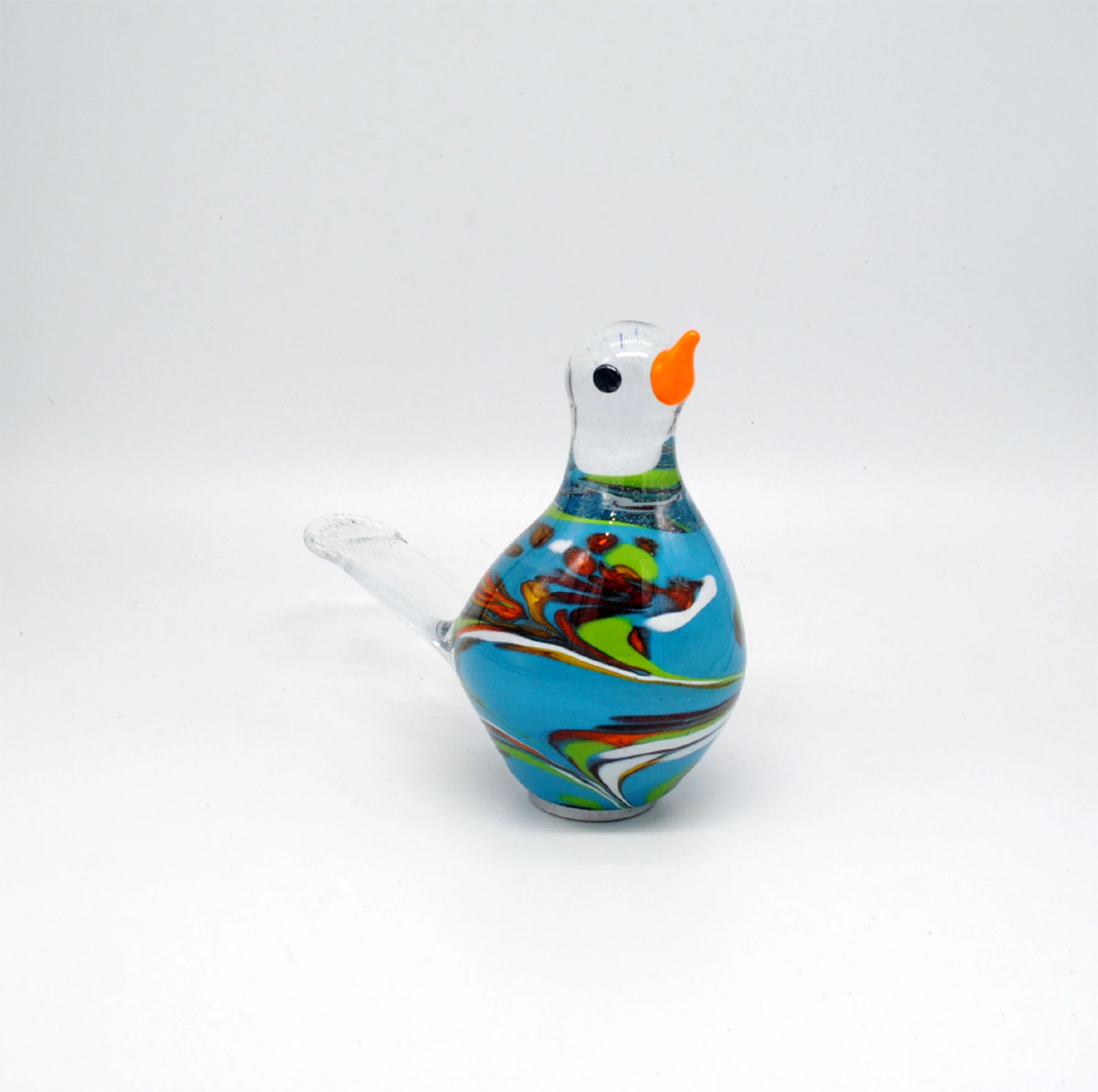 Chickadee Garden Sculpture - Aqua