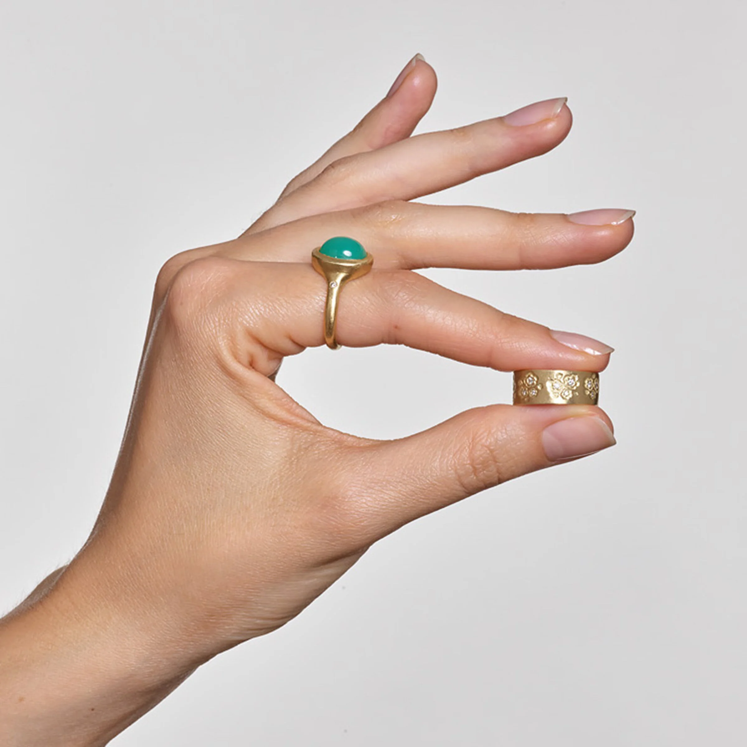 Chrysoprase Cocktail Ring - Image 3