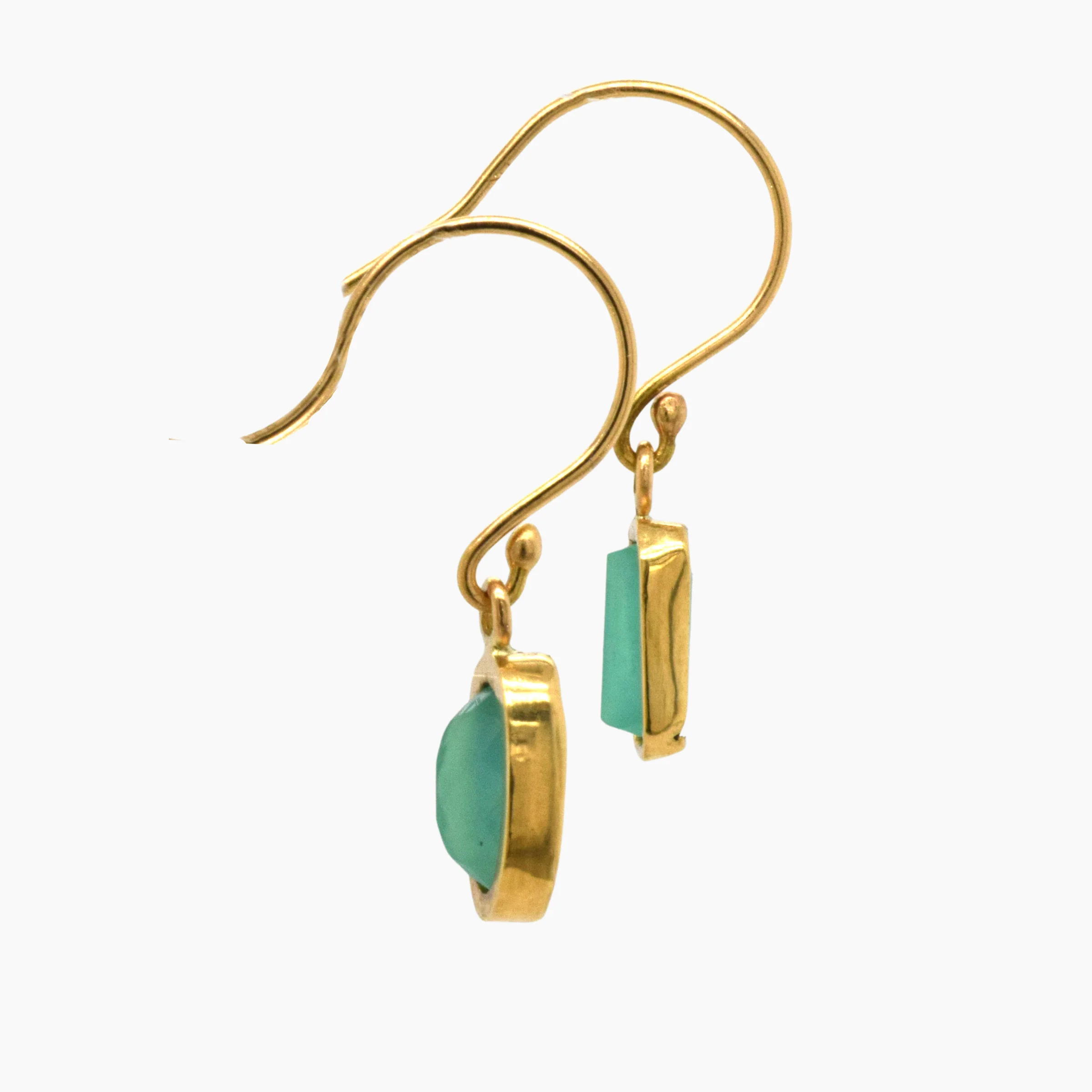 Chrysoprase Gold Mix-Match Earrings - Image 2