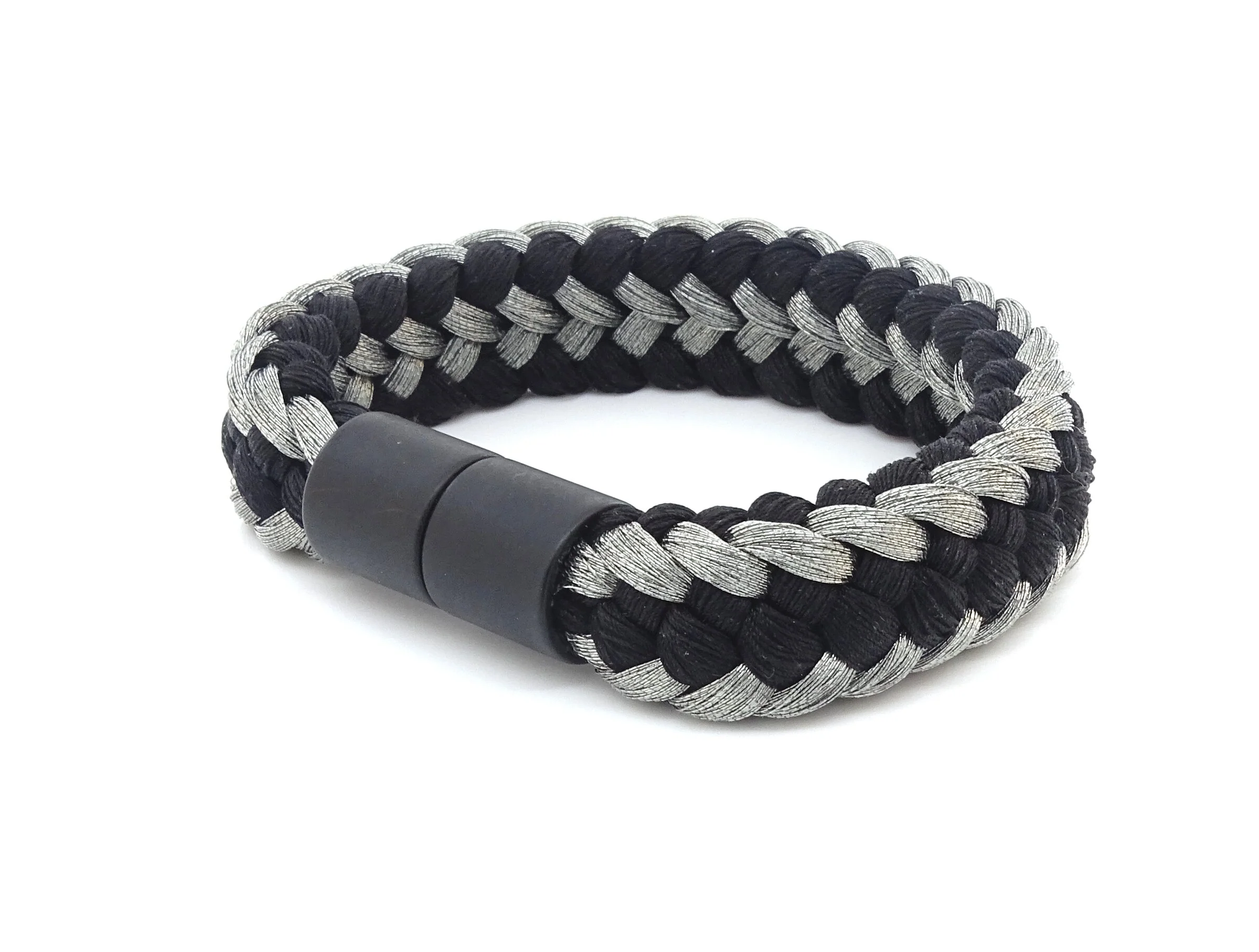 Classic Black and Silver on the Wrist Bracelet - Image 3