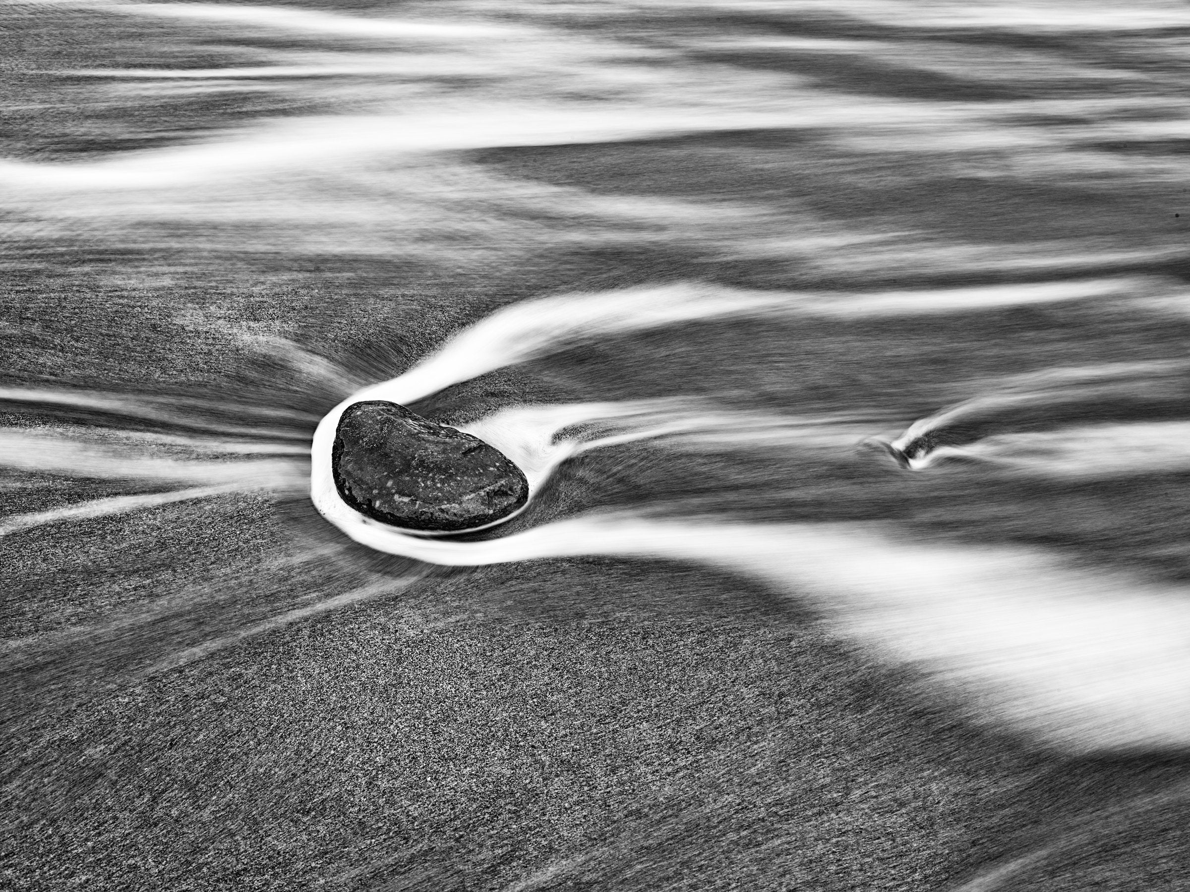 Clogher Strand Rock & Surf No. 2 in Black and White - Small