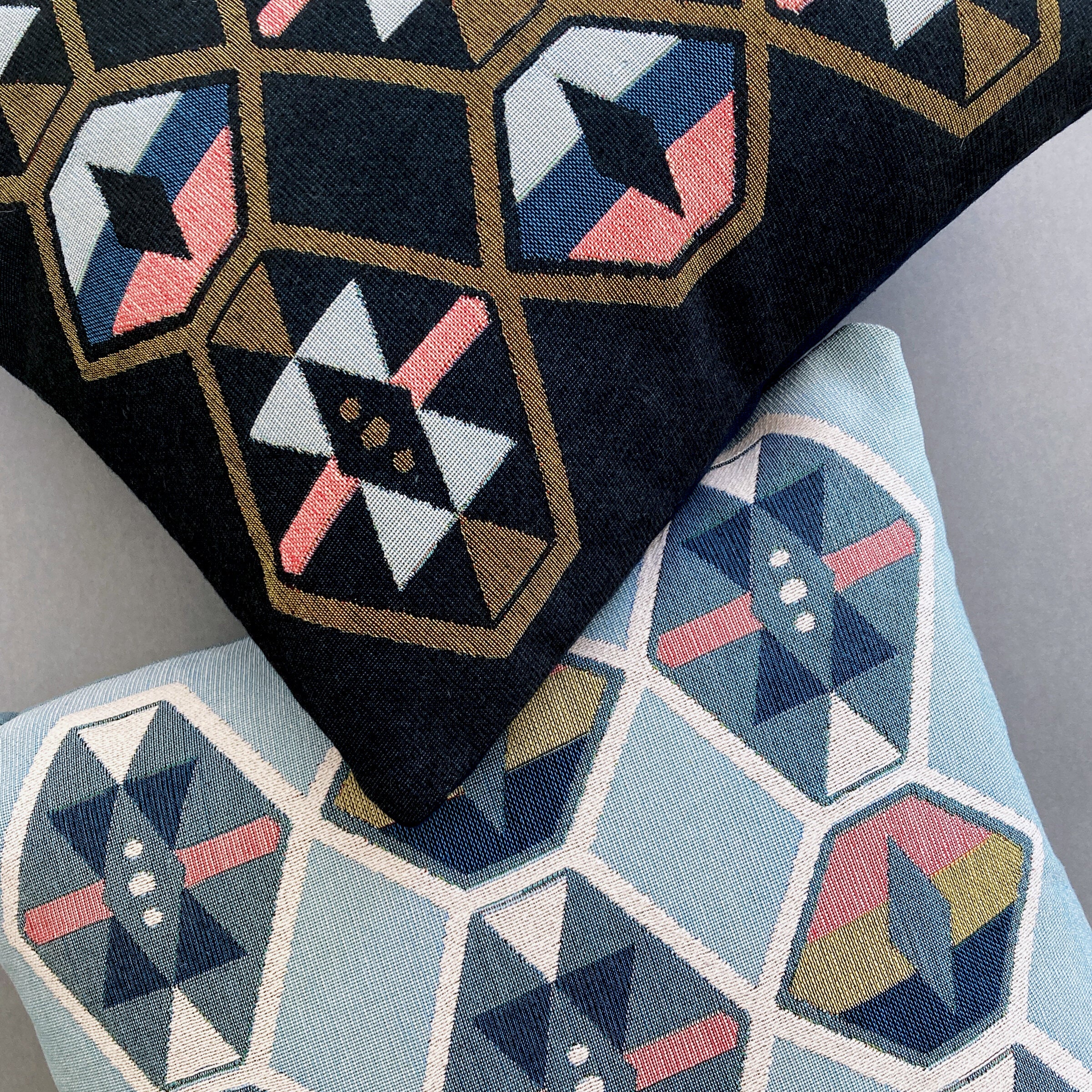 Cloud Aqua Geometric Pillow - Image 3