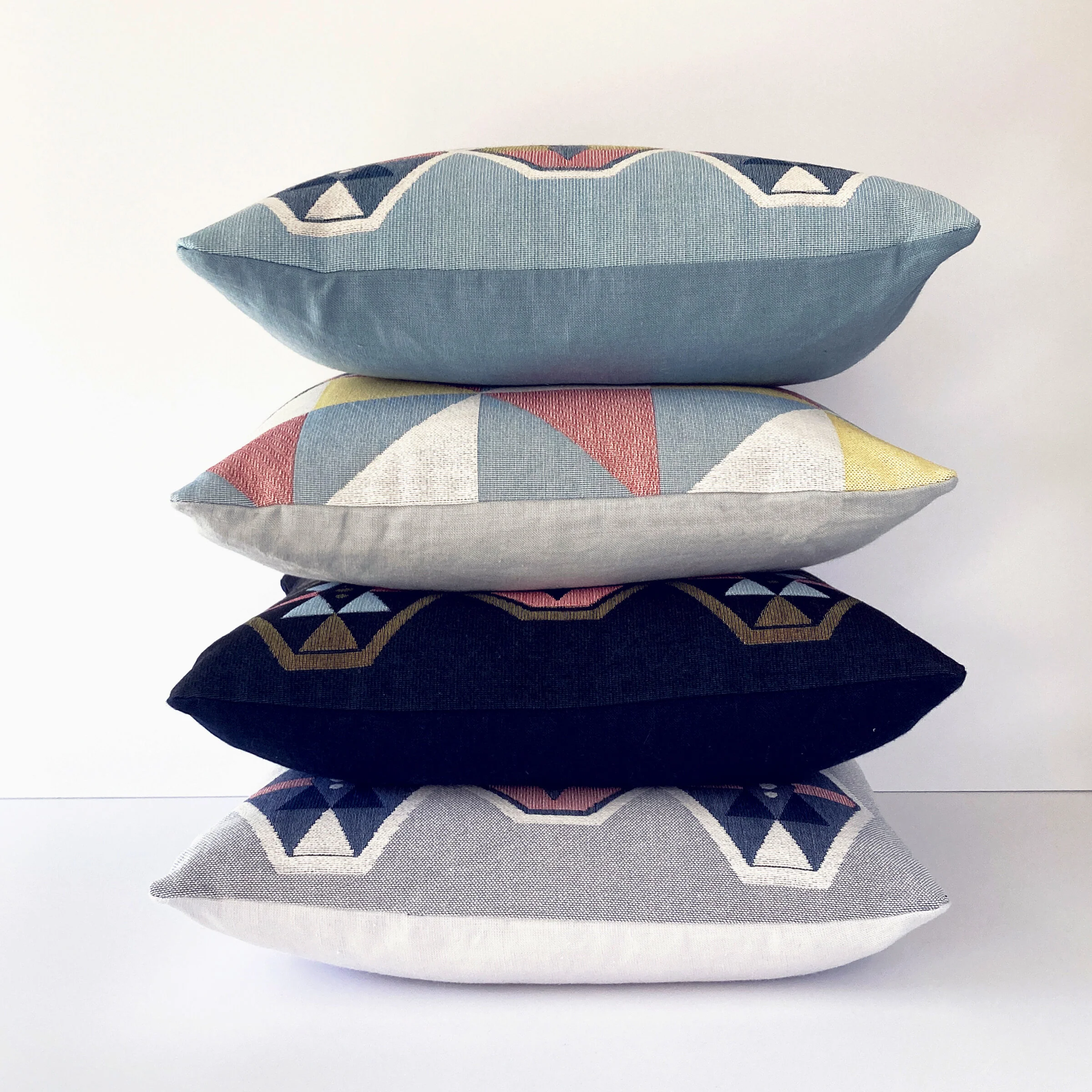 Cloud Aqua Geometric Pillow - Image 4