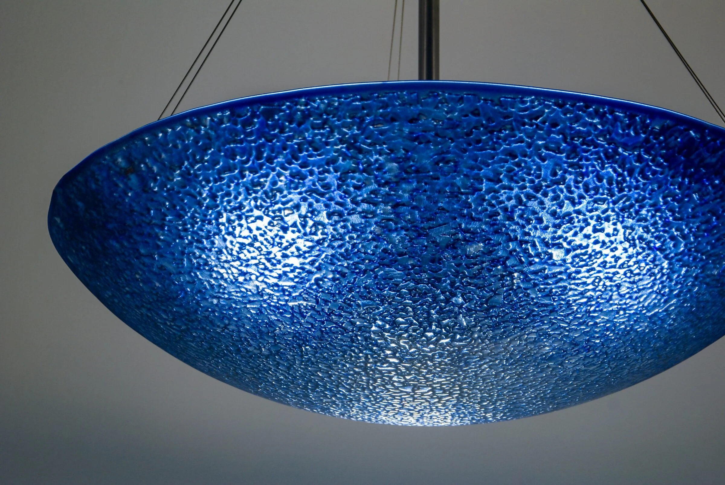 Cobalt Fade Glass Chandelier - Image 4