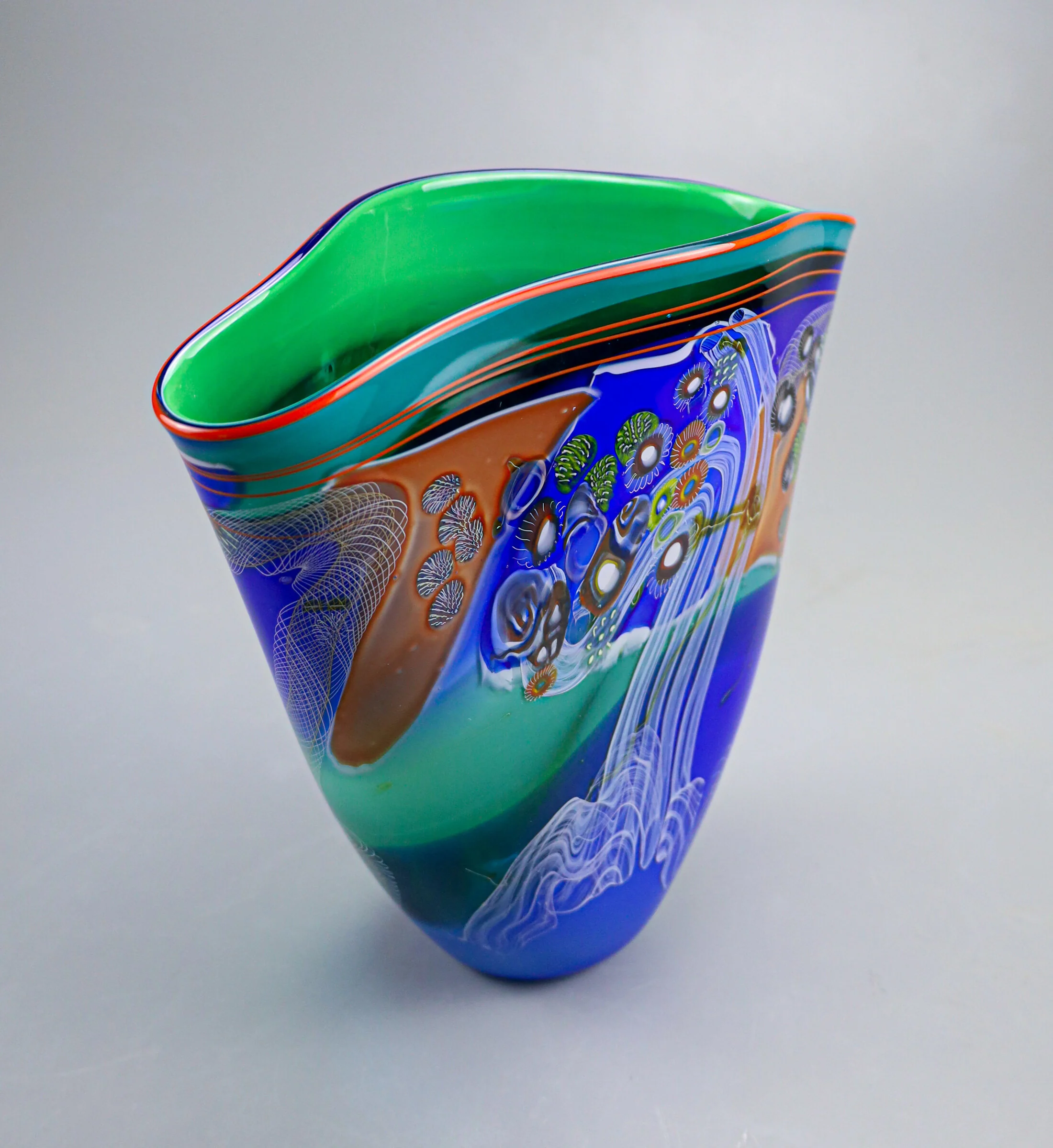 Color Field Vessel in Emerald Ocean - Medium - Image 5