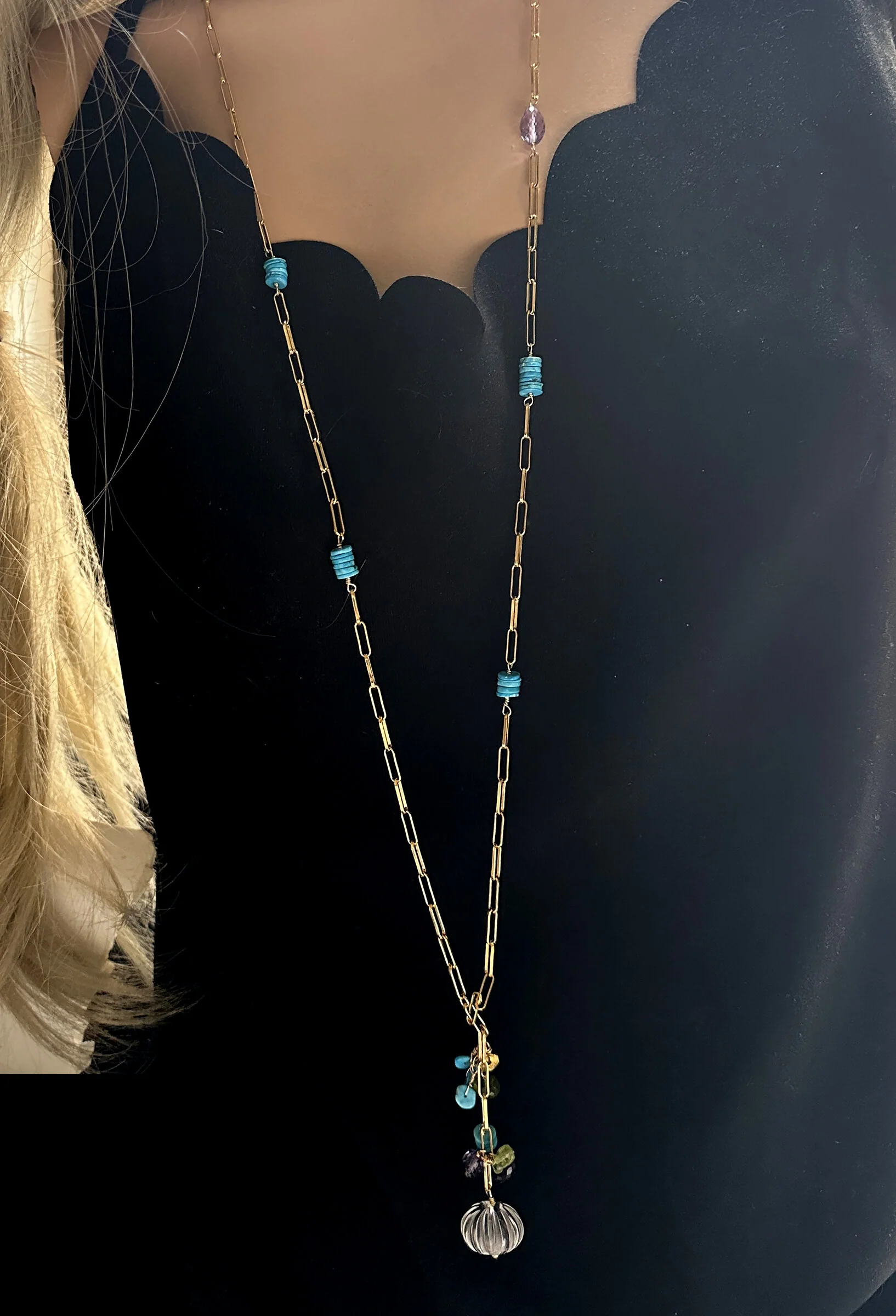 Crystal Melon Multi-Color Necklace - Image 3