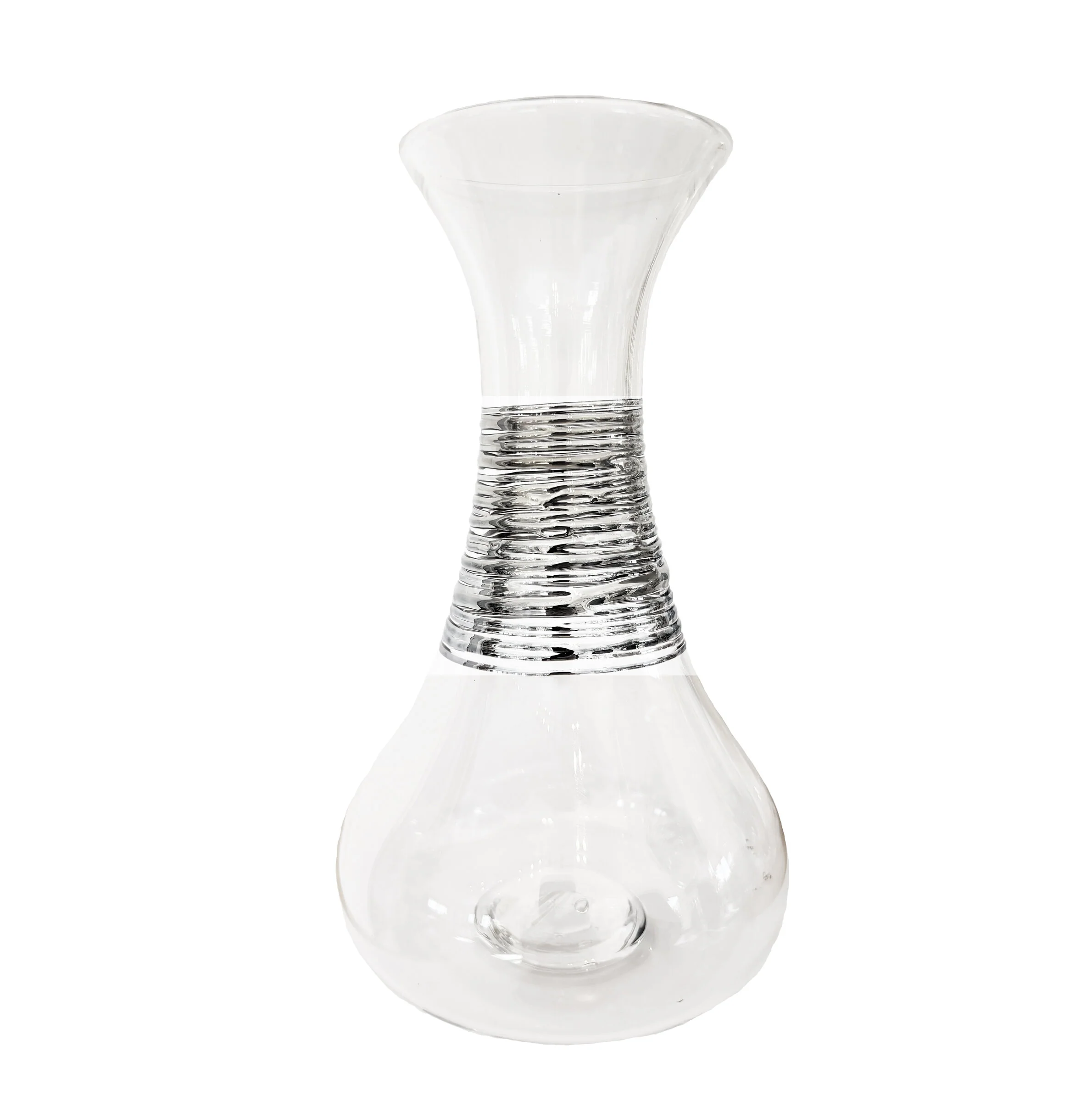 Crystal Silverspun Decanter and Wine Glass Set - Image 2